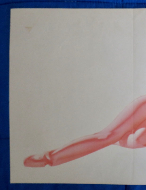 Original 1947 Sexy Pin Up Girl Woman Wearing Pink One Piece Pajamas While Talking On The Telephone By George Petty