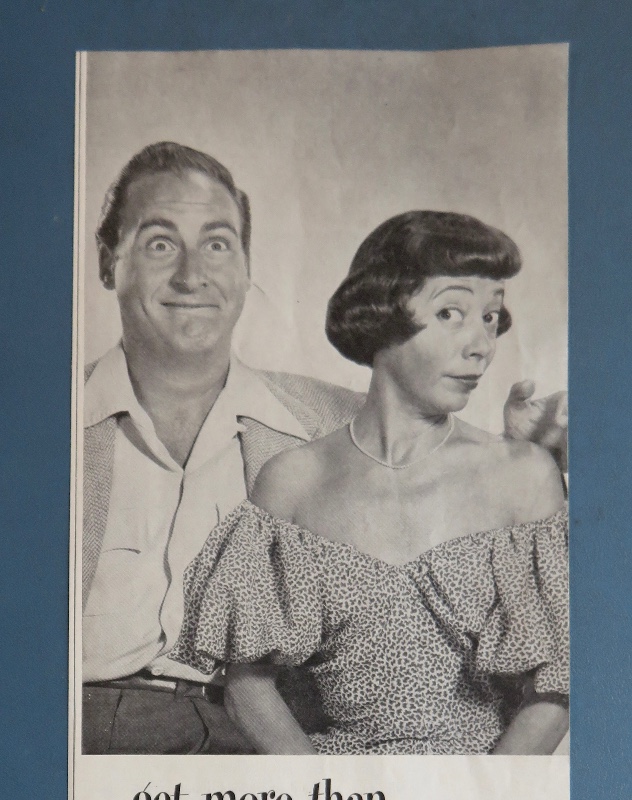 1952 Hanes Underwear with Television's Sid Caesar & Imogene Coca