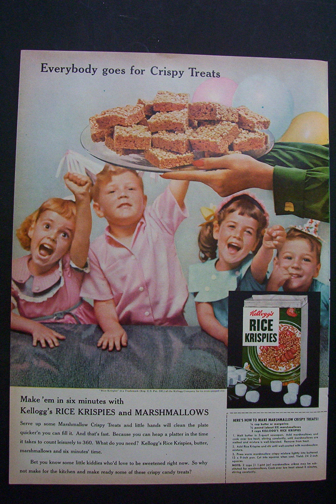 1955 Kellogg's Rice Krispies Cereal w/Krispies Treats