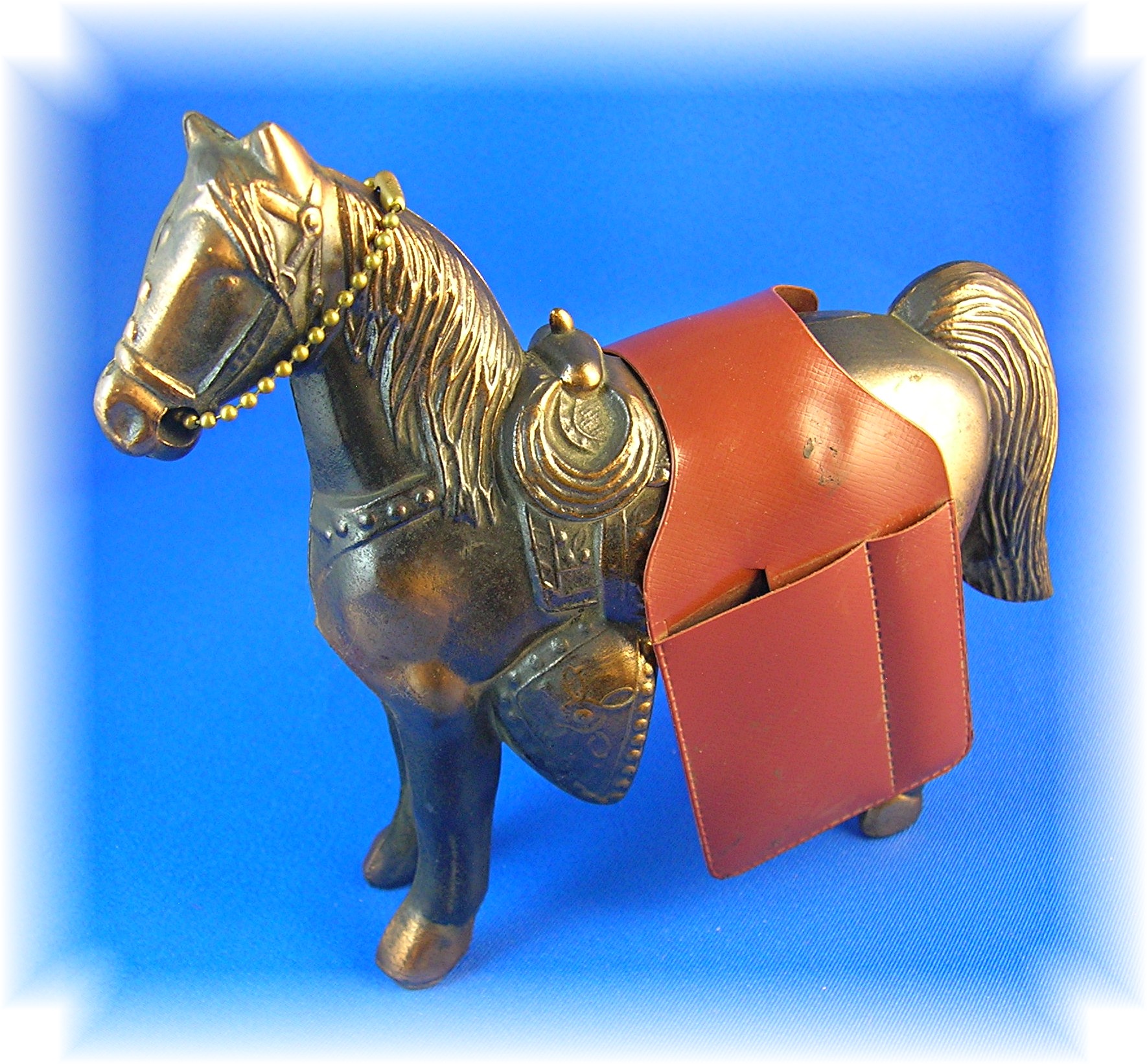 Vintage Circa 1950 Bronze Western Saddle Horse Statue..