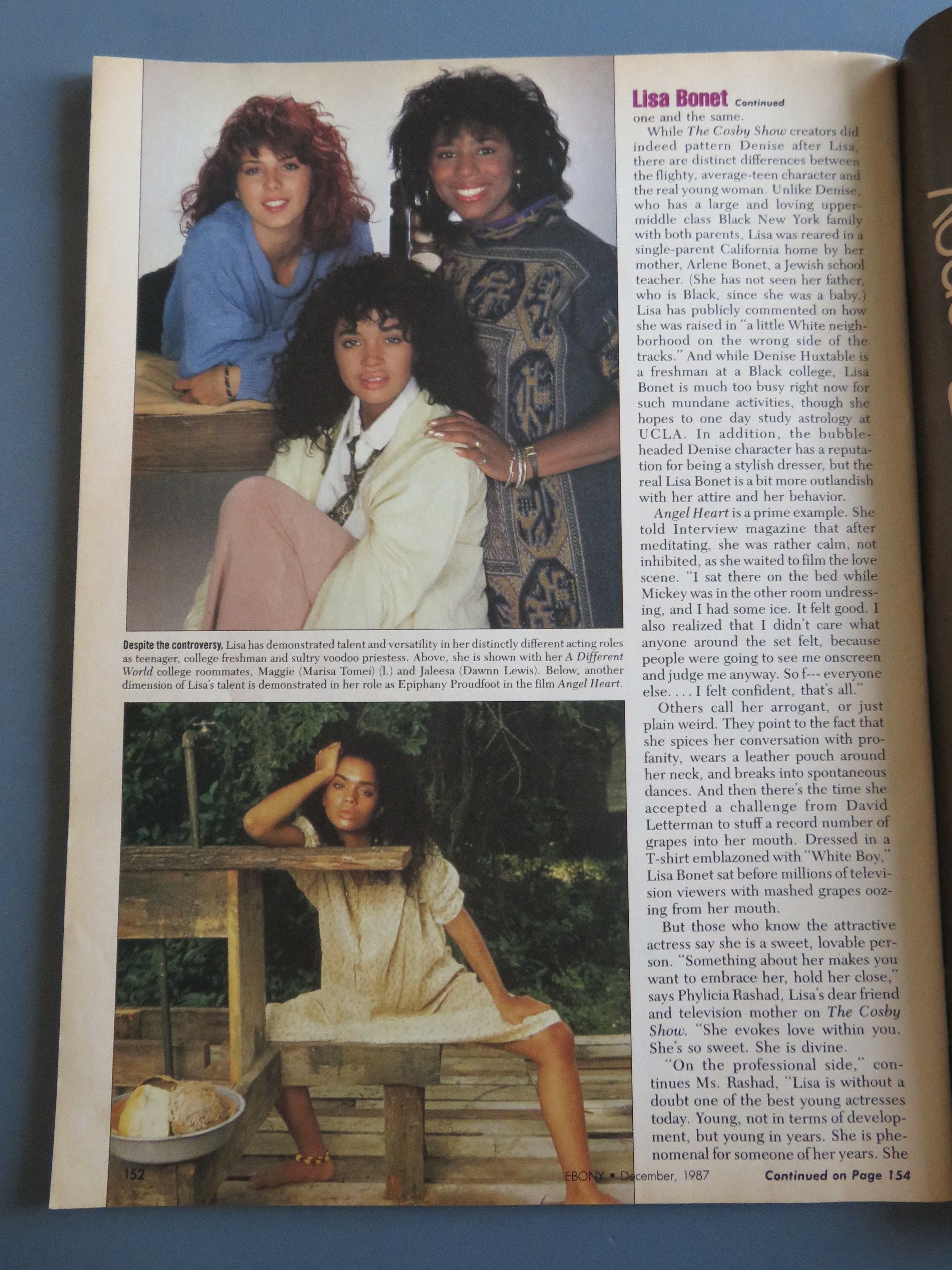 Ebony Magazine December 1987 Lisa Bonet