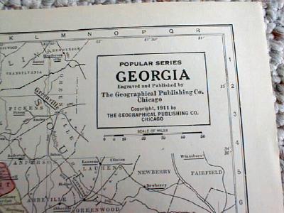 1911 Map of Georgia & Florida