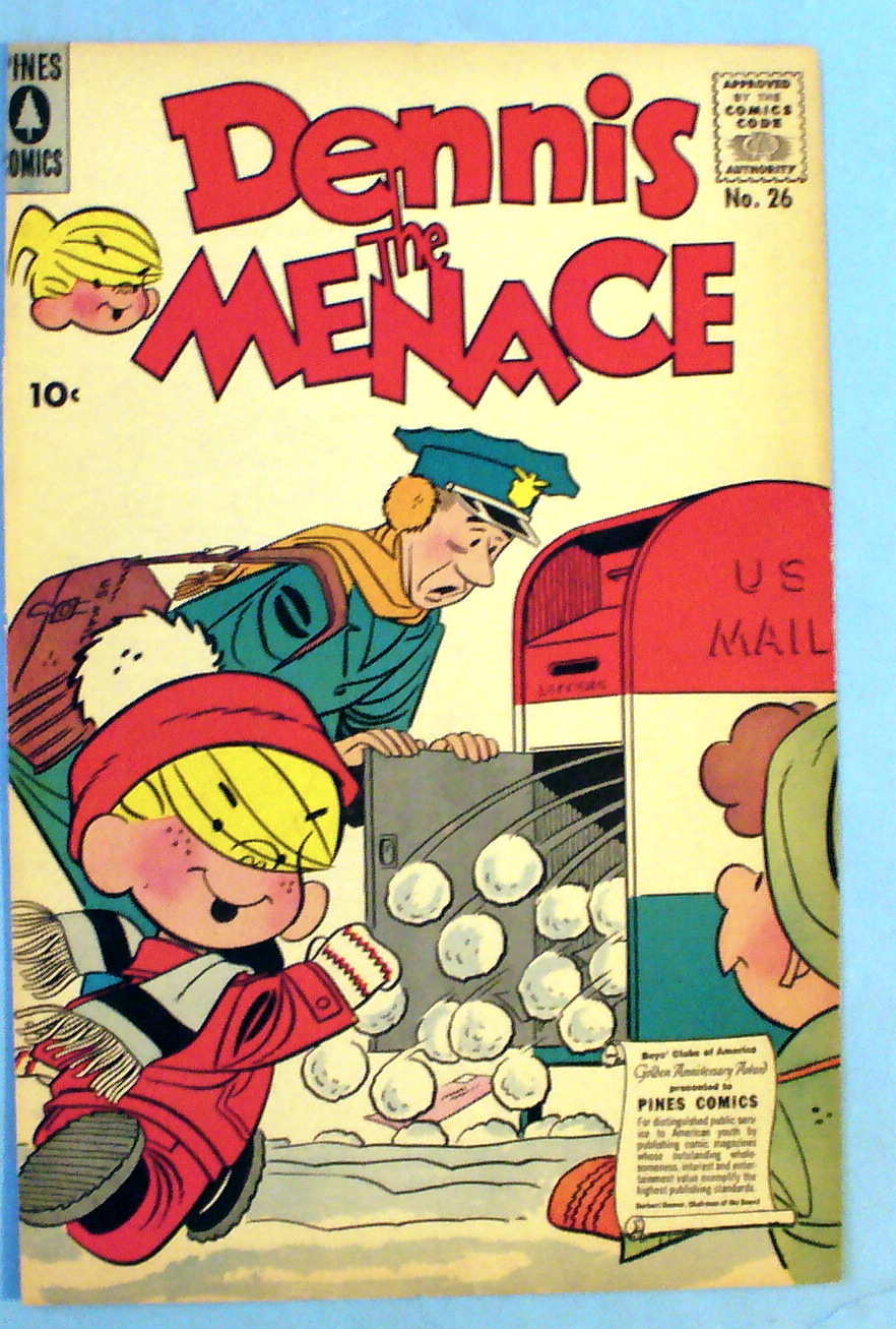 Dennis the Menace #26-1958 Comic Cover-Dennis & Mailman