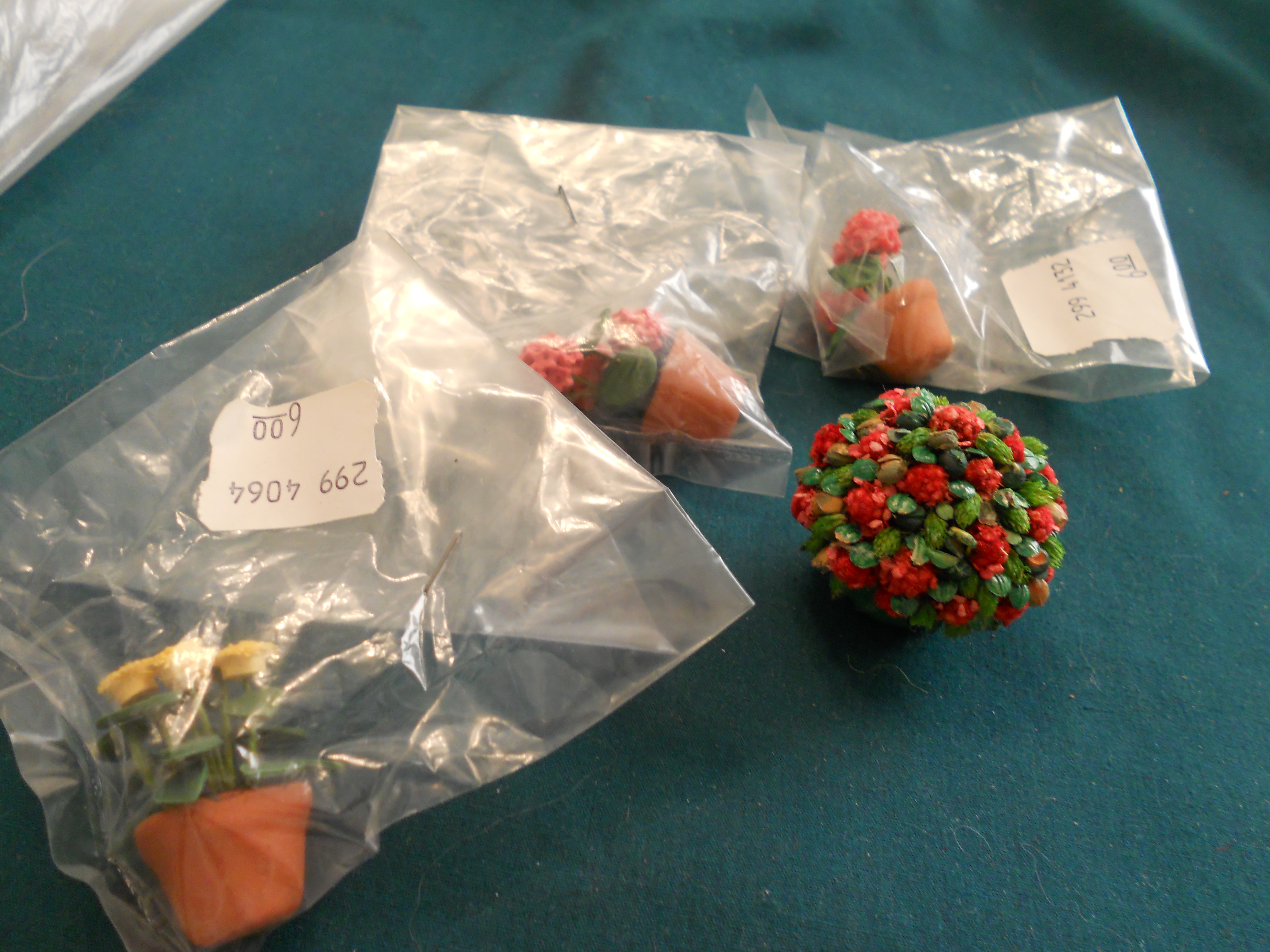 Dollhouse Accessories Flower Pots Set of 4