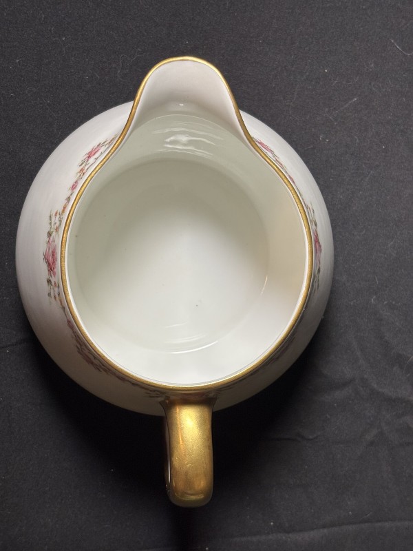 Haviland Limoges France Creamer Carson Crockery Co Denver Gold Pink Rose