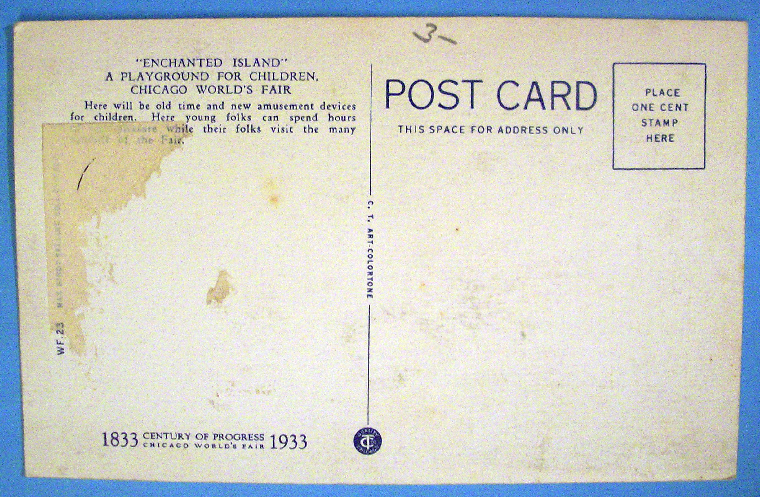 Enchanted Island Postcard (Century Of Progress)