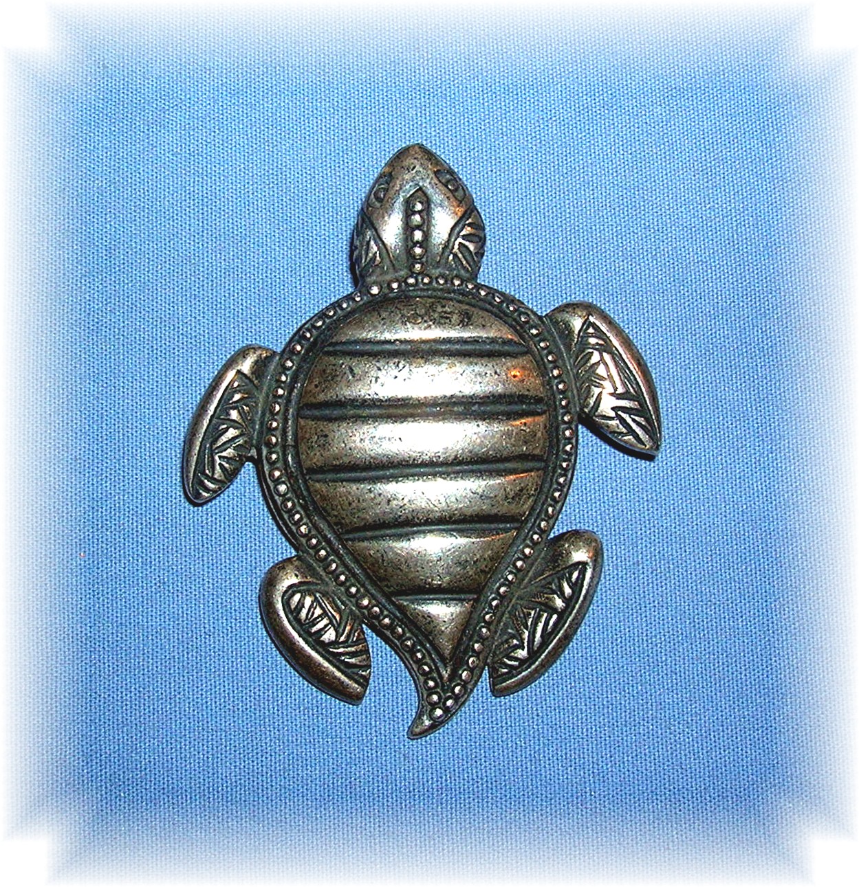 Silver Turtle Brooch Pin