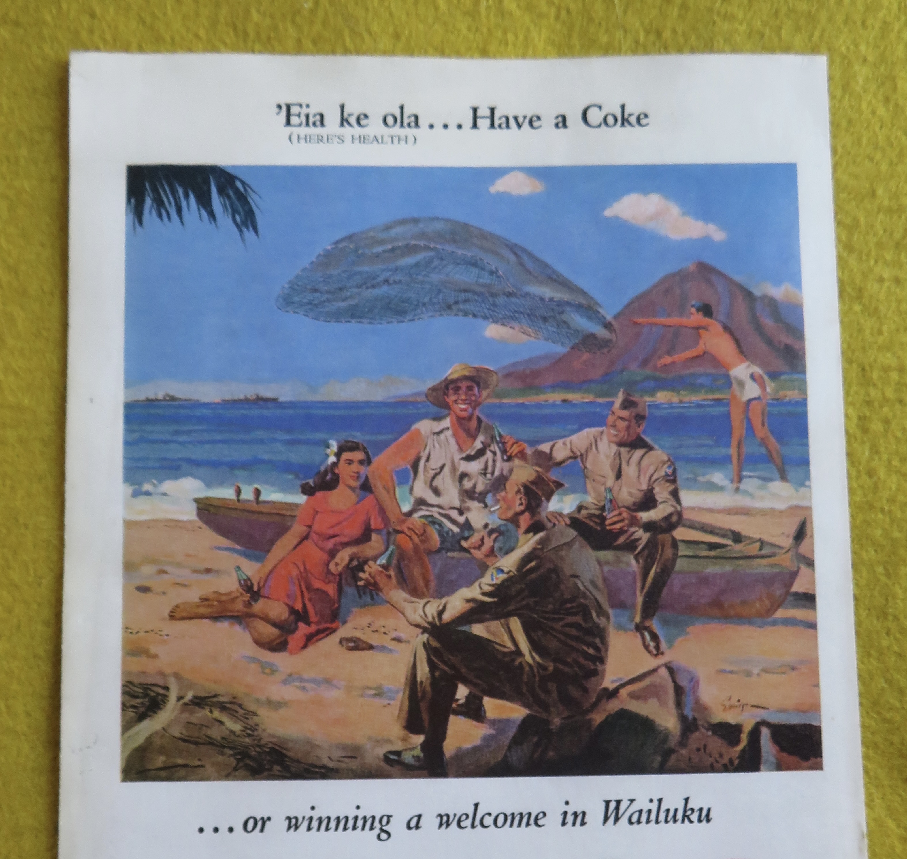 1945 Coca Cola (Coke) with Two Soldiers Talking