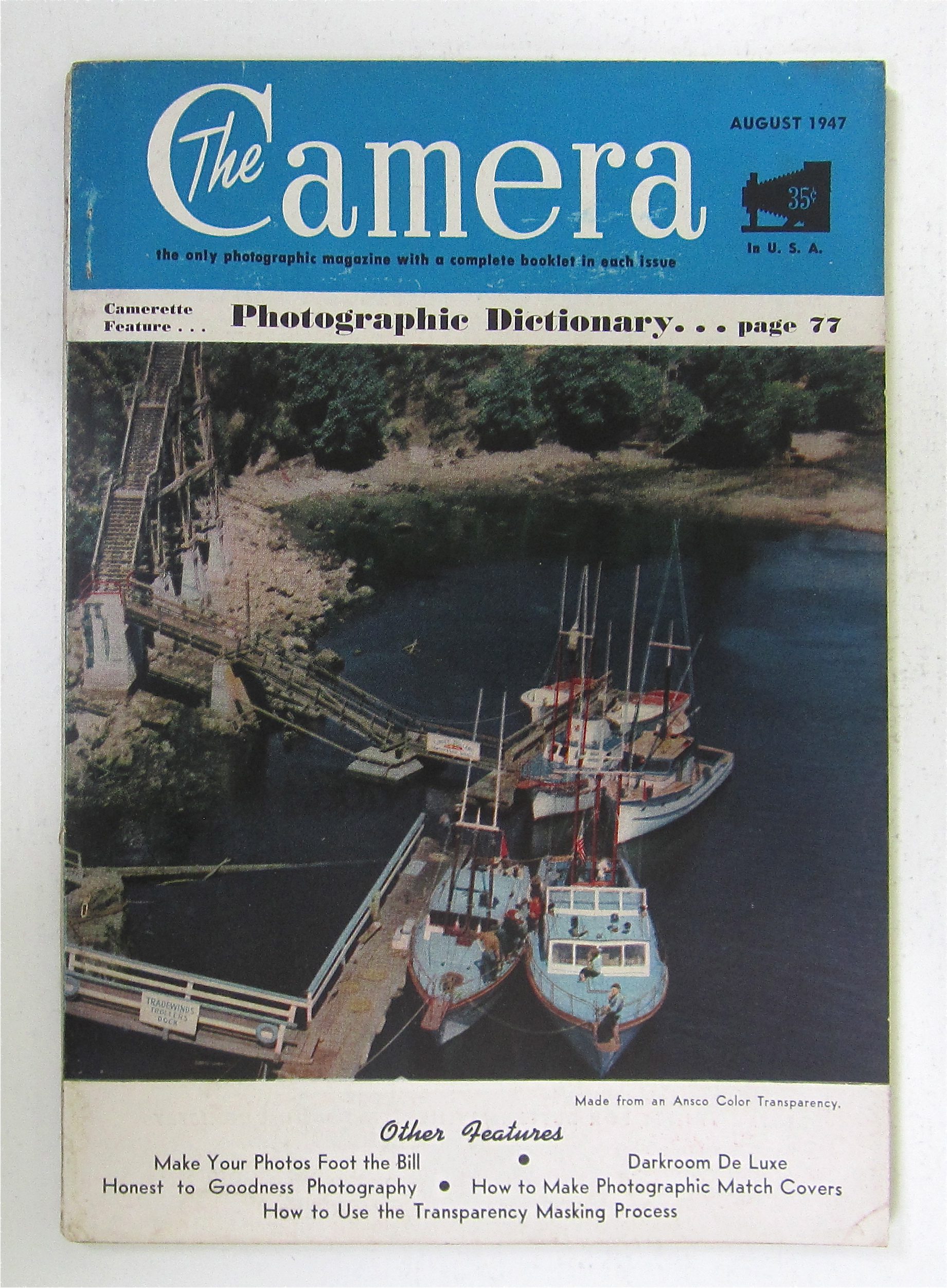 The Camera Magazine August 1947 Photographic Dictionary