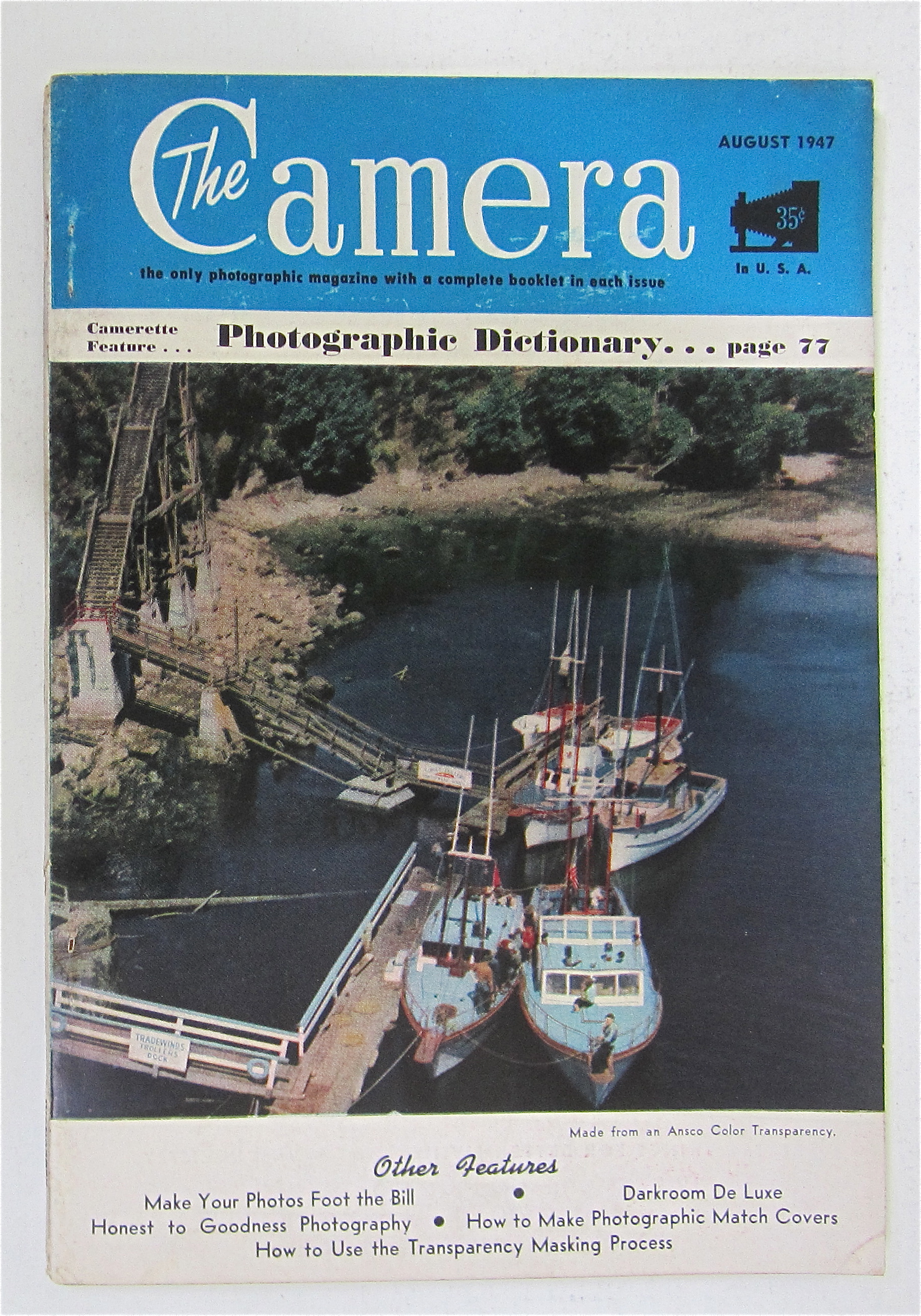 The Camera Magazine August 1947 Photographic Dictionary