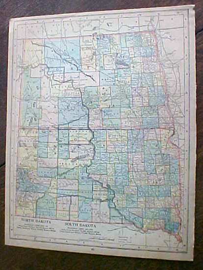 Map North Dakota South Dakota Arkansas 1901