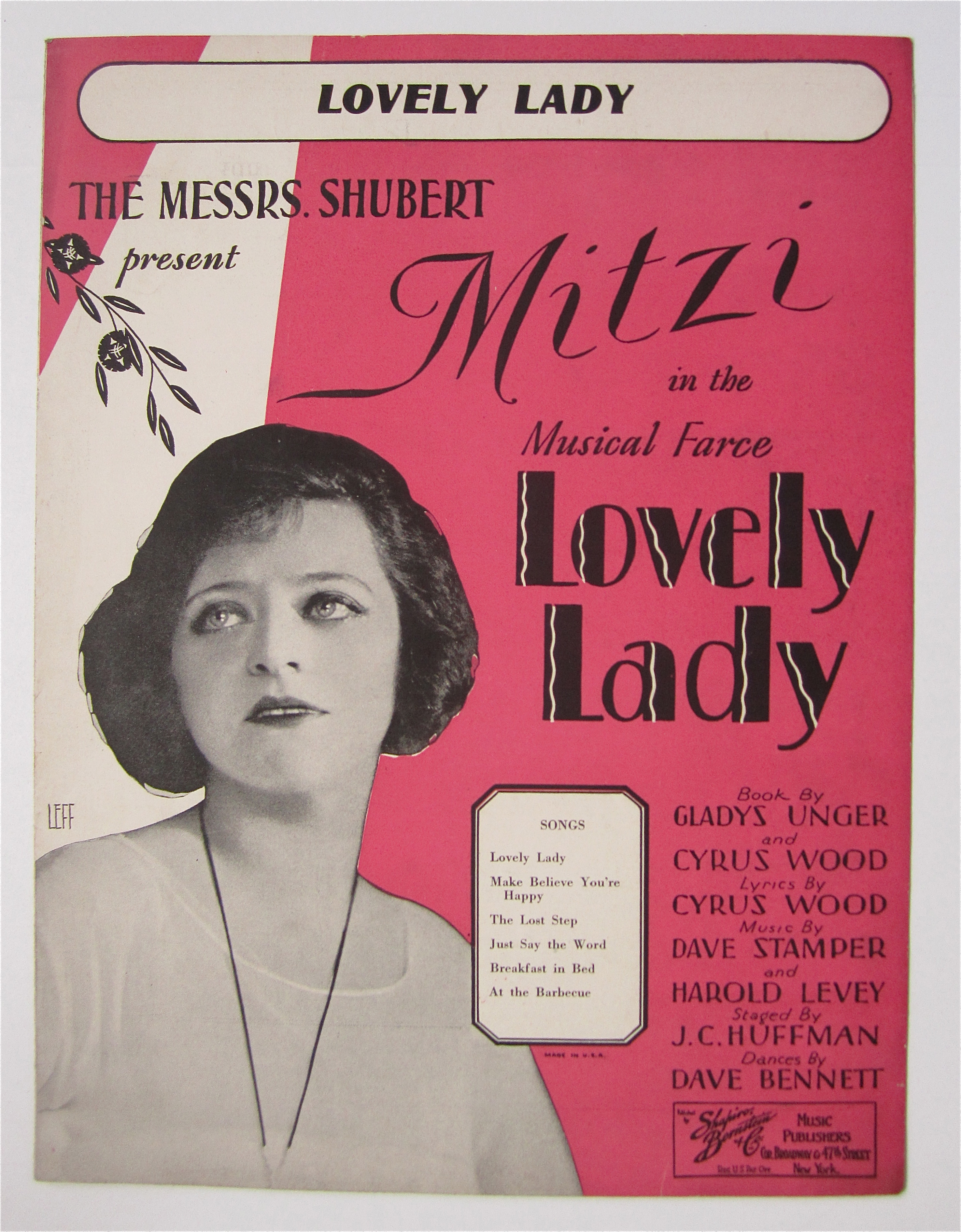 Sheet Music 1927 Lovely Lady