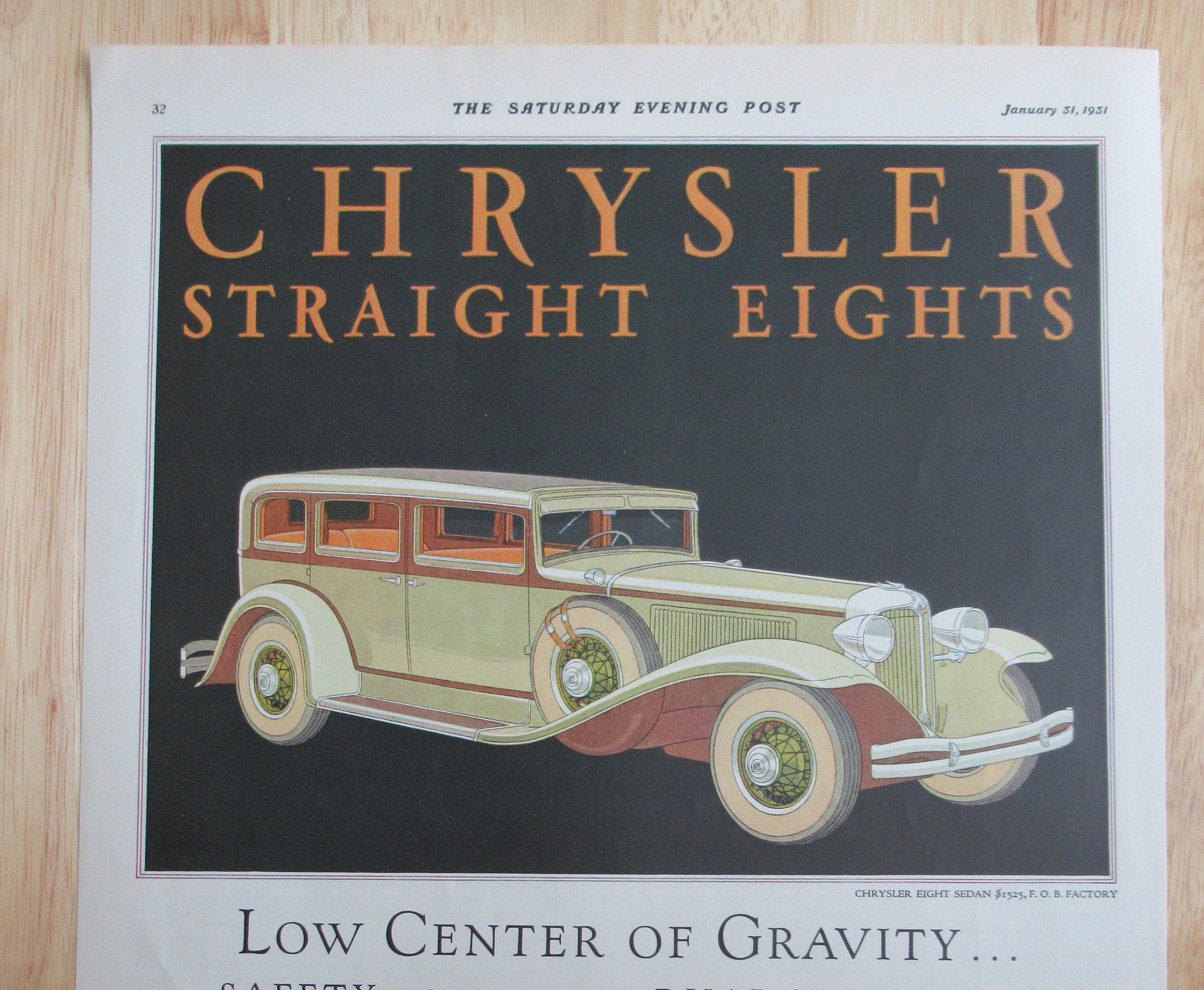 1931 Chrysler Automobile with Chrysler Eight Sedan