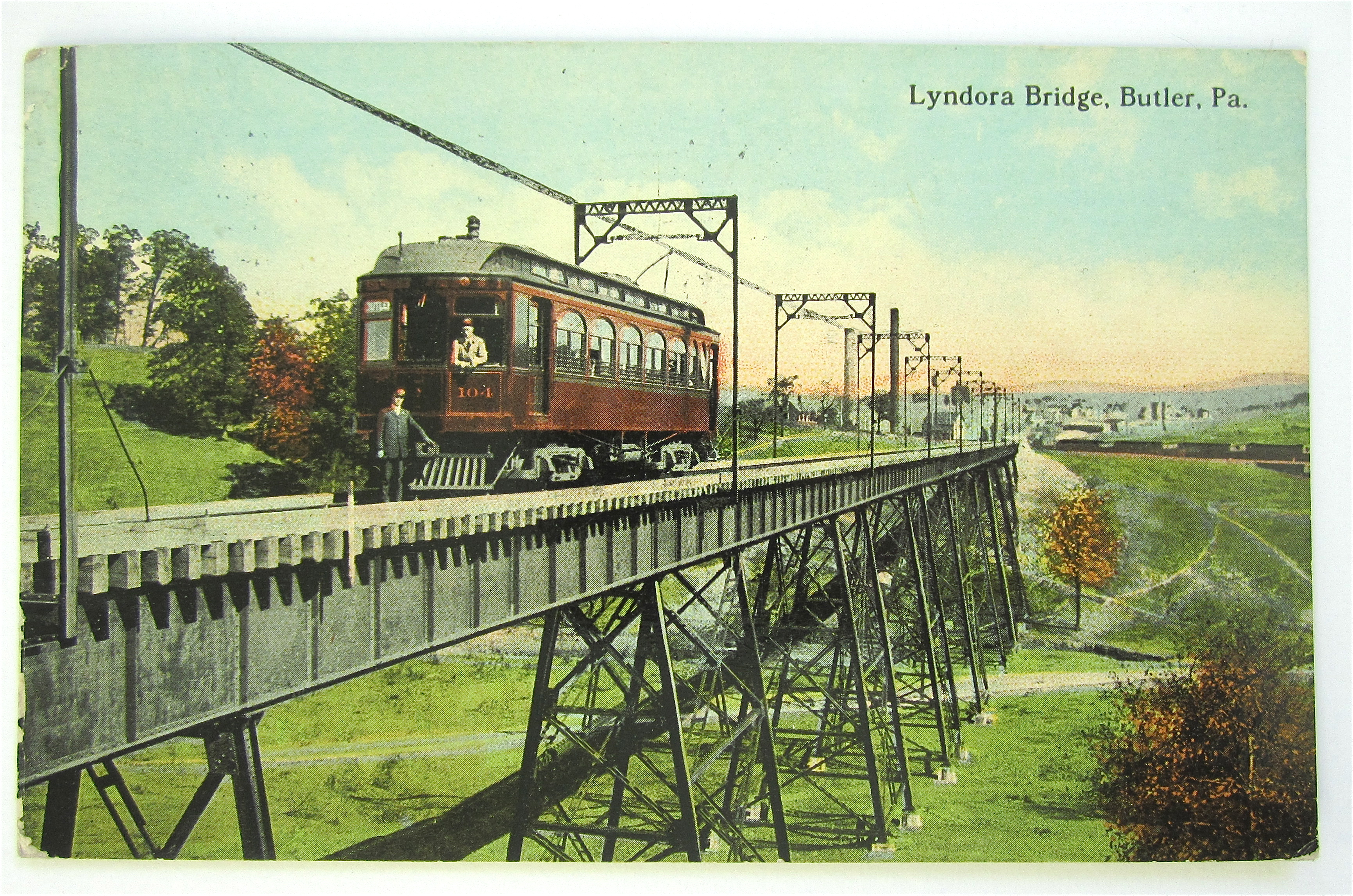 Lyndora Bridge, Butler PA Postcard