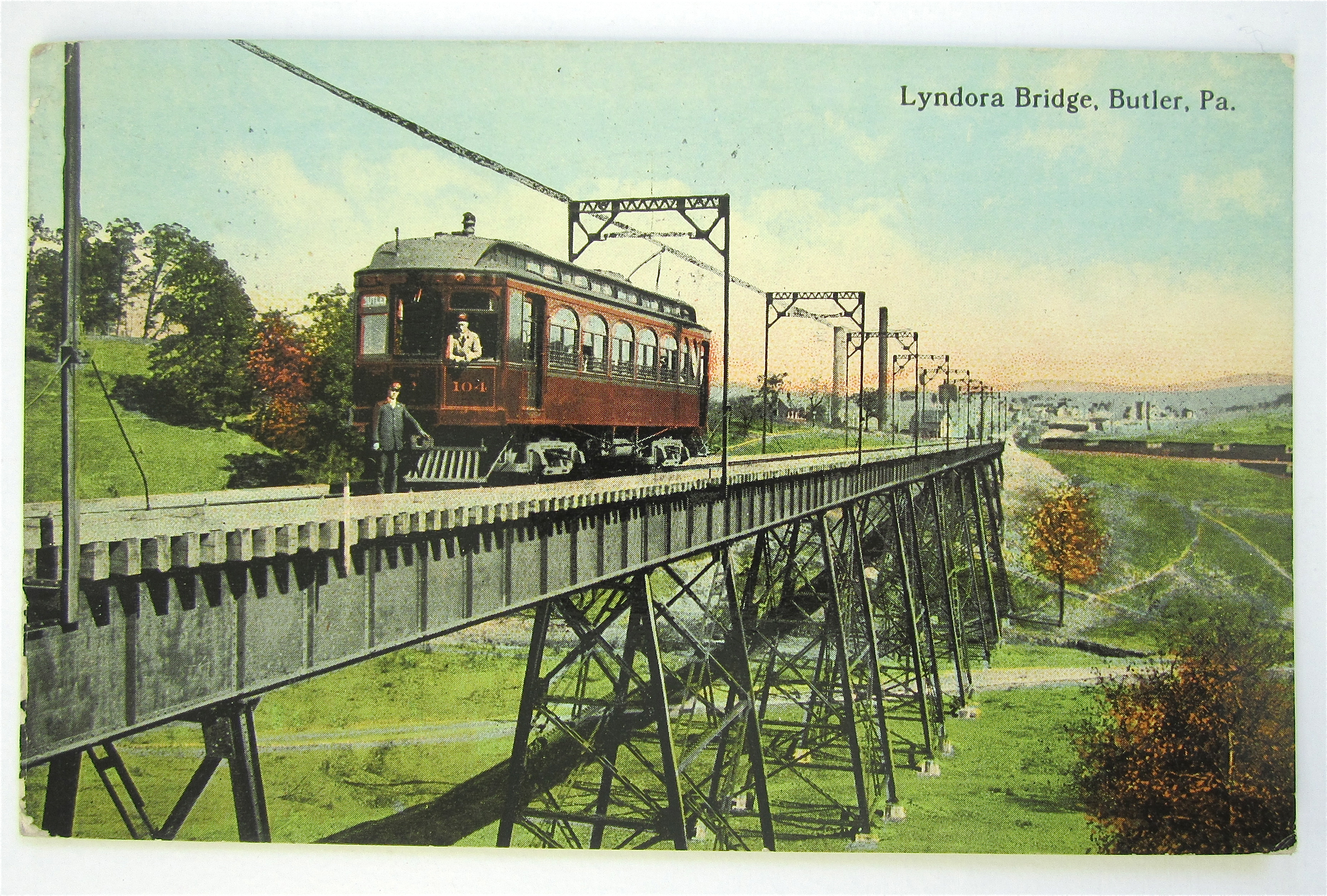 Lyndora Bridge, Butler PA Postcard