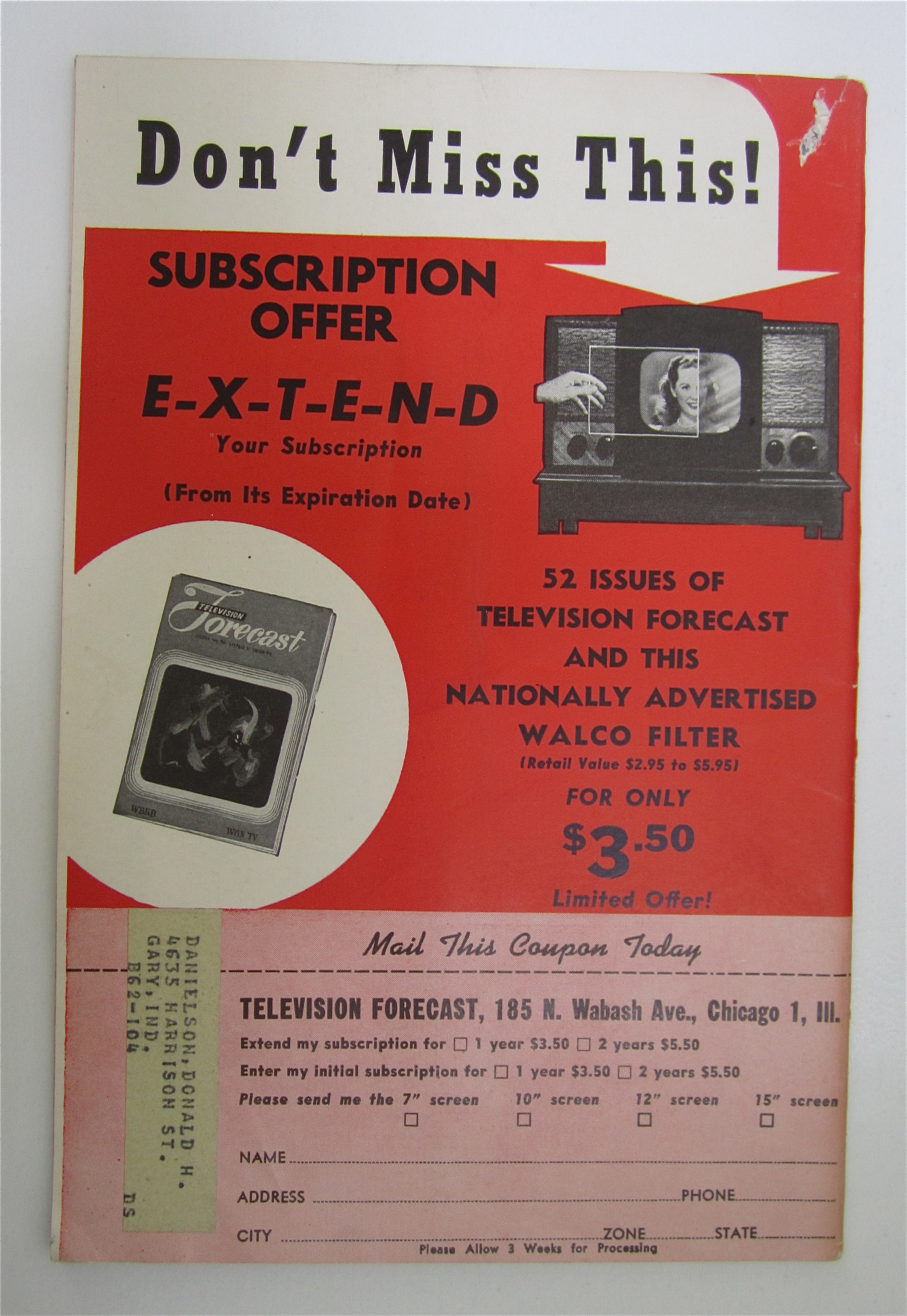 Television Forecast May 7, 1949 A TV Show Is Born