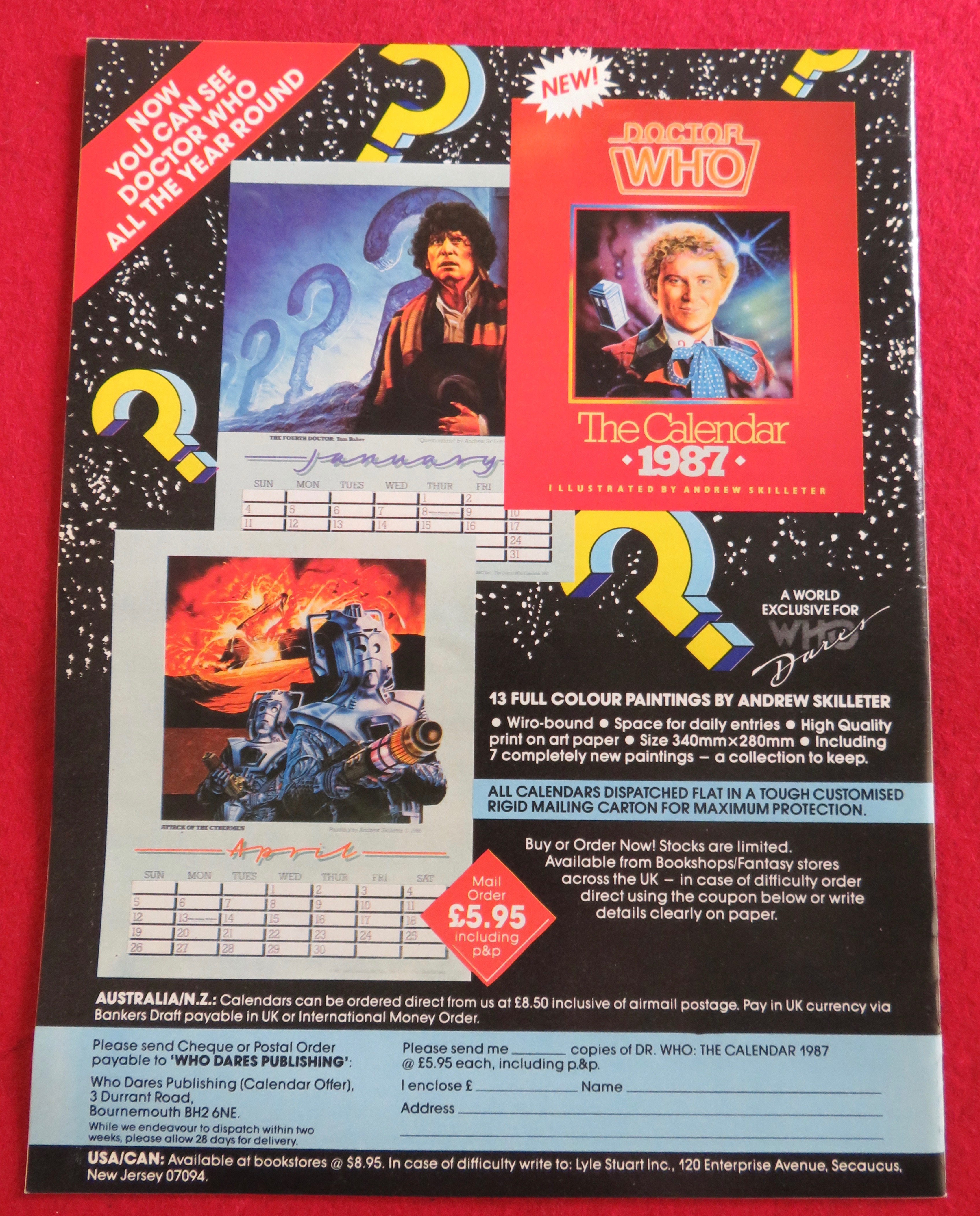 Doctor (Dr) Who Magazine October 1986 We're Back