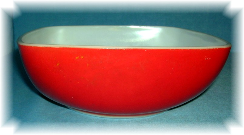 PYREX SQUARE SERVING DISH RED 60s