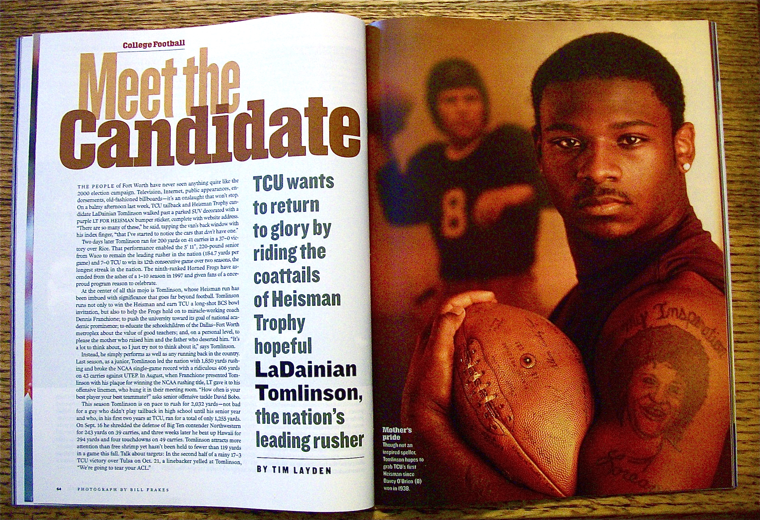 Sport Illustrated Magazine November 6, 2000 Quentin G