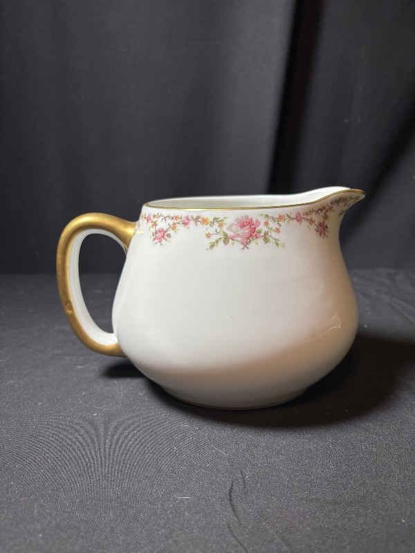 Haviland Limoges France Creamer Carson Crockery Co Denver Gold Pink Rose