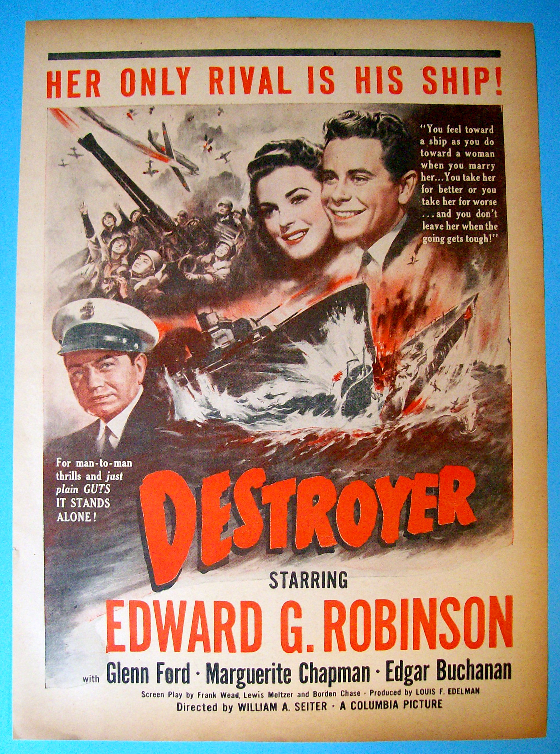 Vintage Ad: 1943 Destroyer with Edward G. Robinson