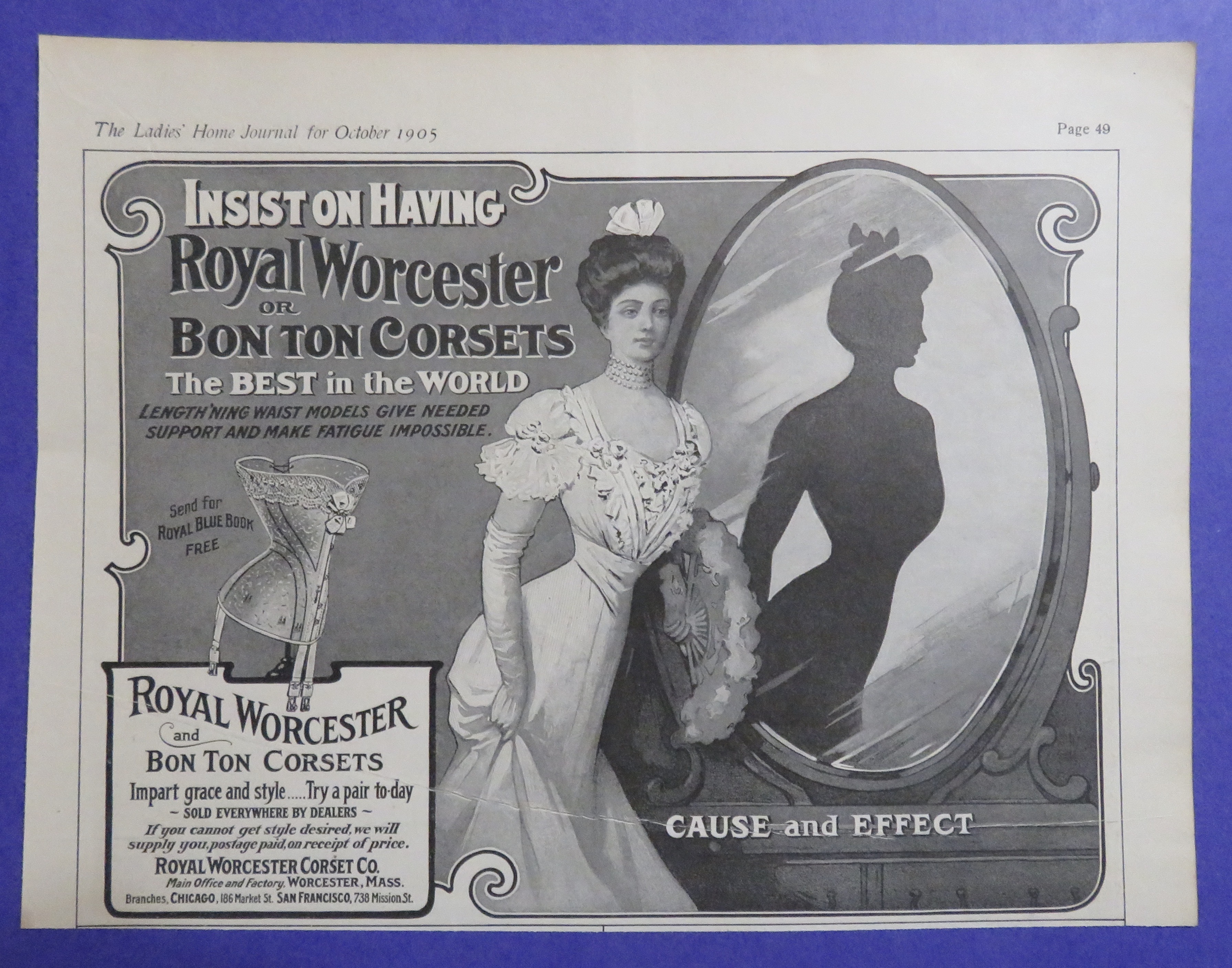 1905 Royal Worcester Or Bon Ton Corsets w/ Woman