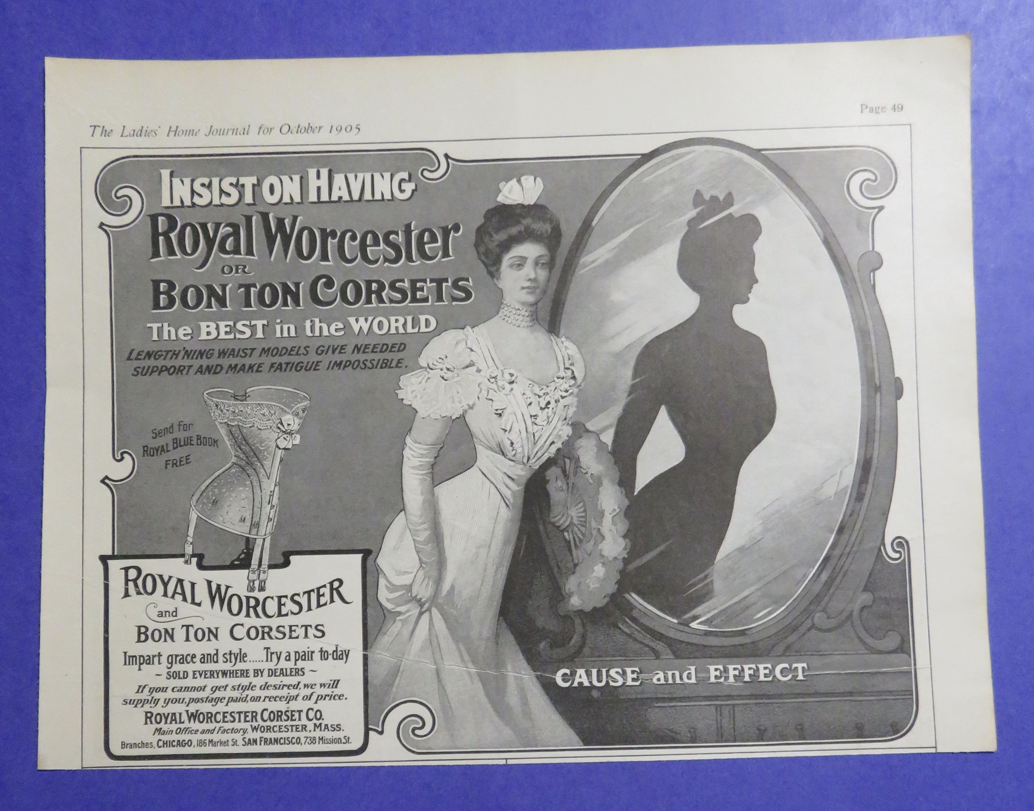 1905 Royal Worcester Or Bon Ton Corsets w/ Woman