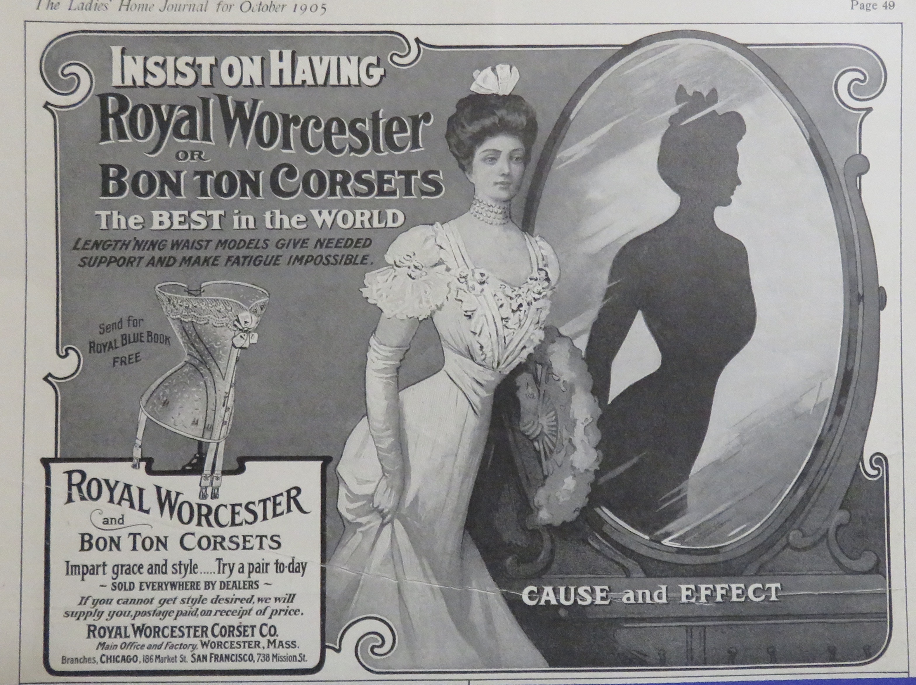 1905 Royal Worcester Or Bon Ton Corsets w/ Woman