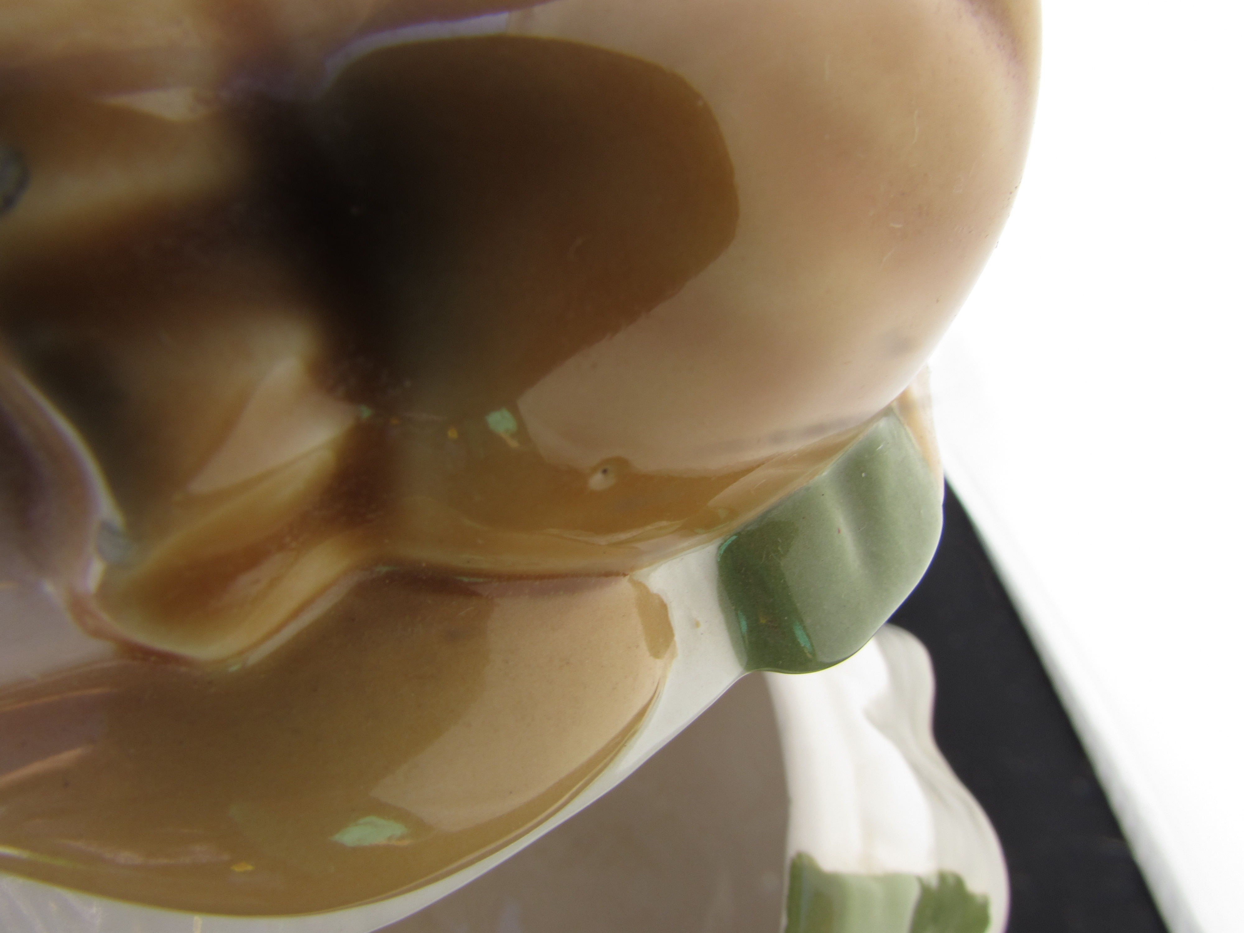Vintage Granny Green Scarf Ceramic Cookie Jar 1960s