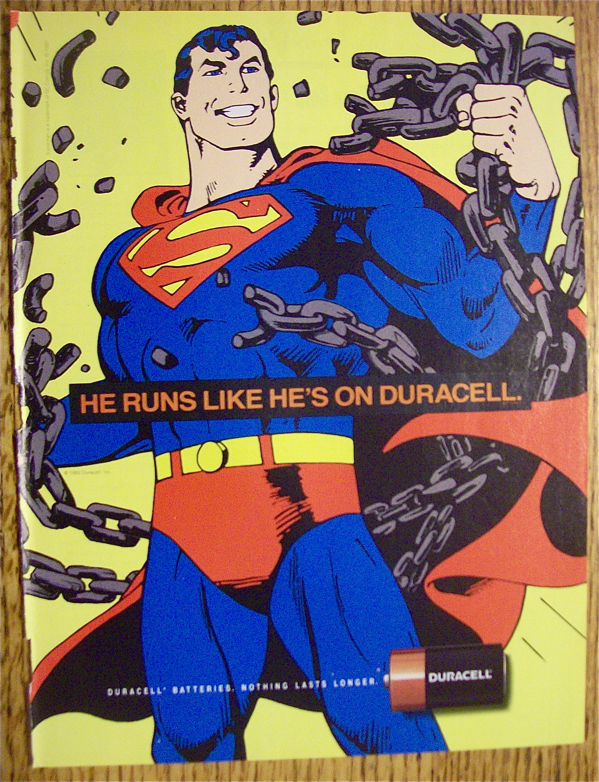 1992 Duracell Batteries With Superman