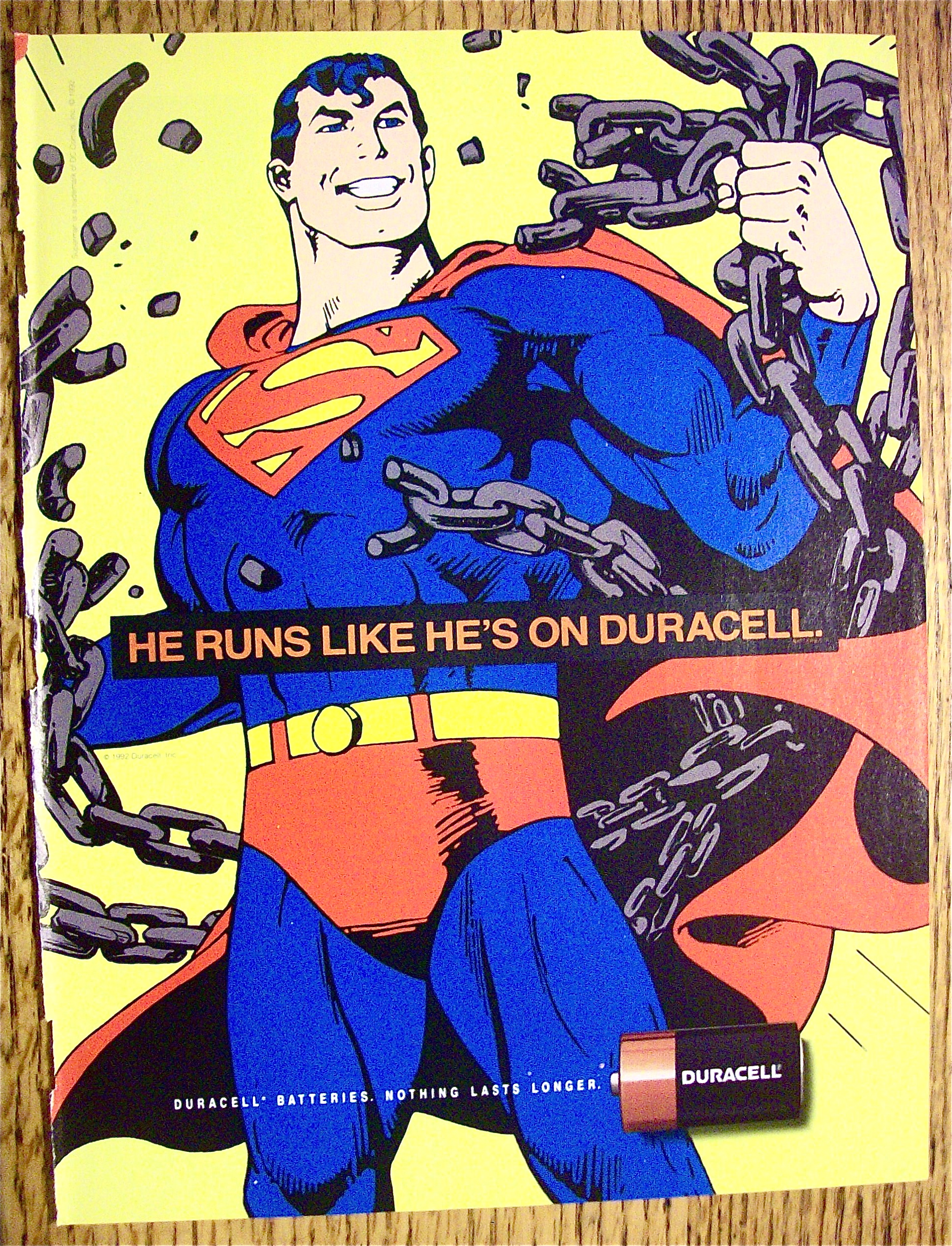 1992 Duracell Batteries With Superman