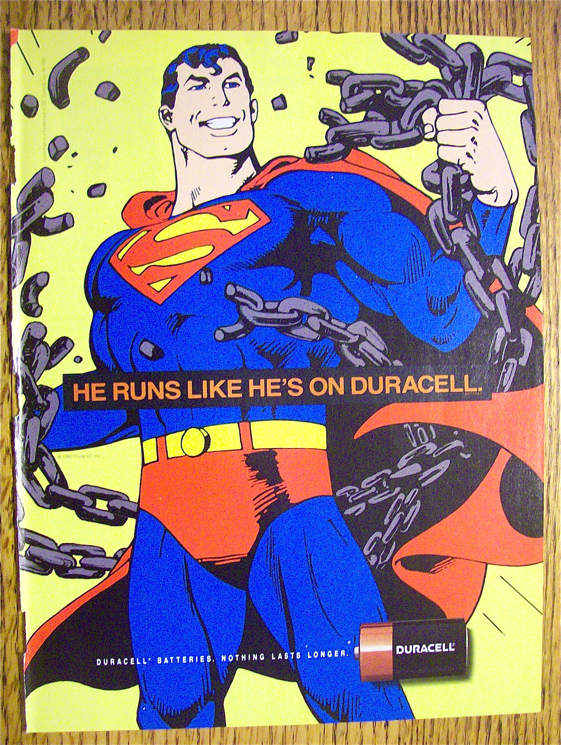 1992 Duracell Batteries With Superman