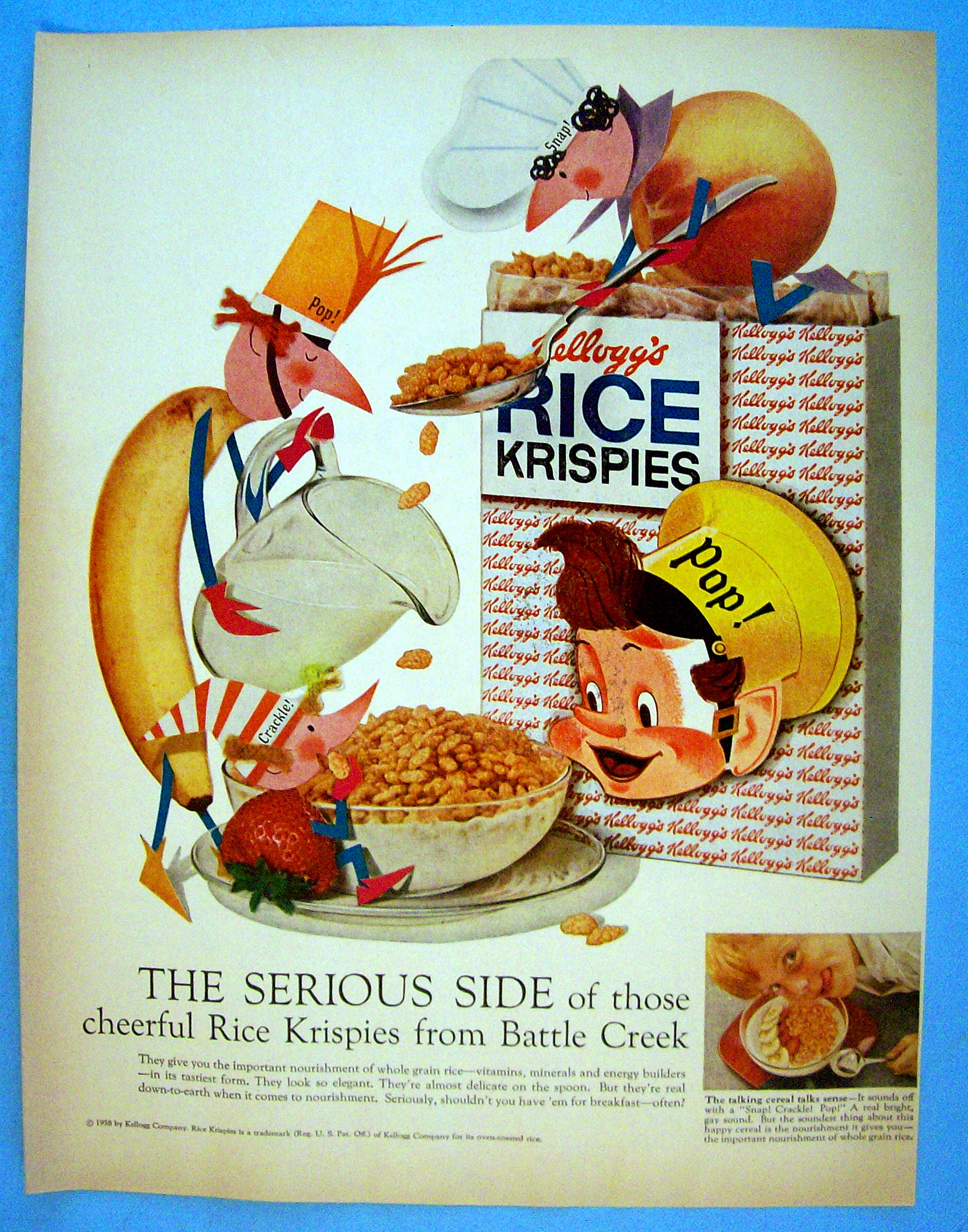 1958 Kellogg's Variety Pack with Snap, Crackle & Pop