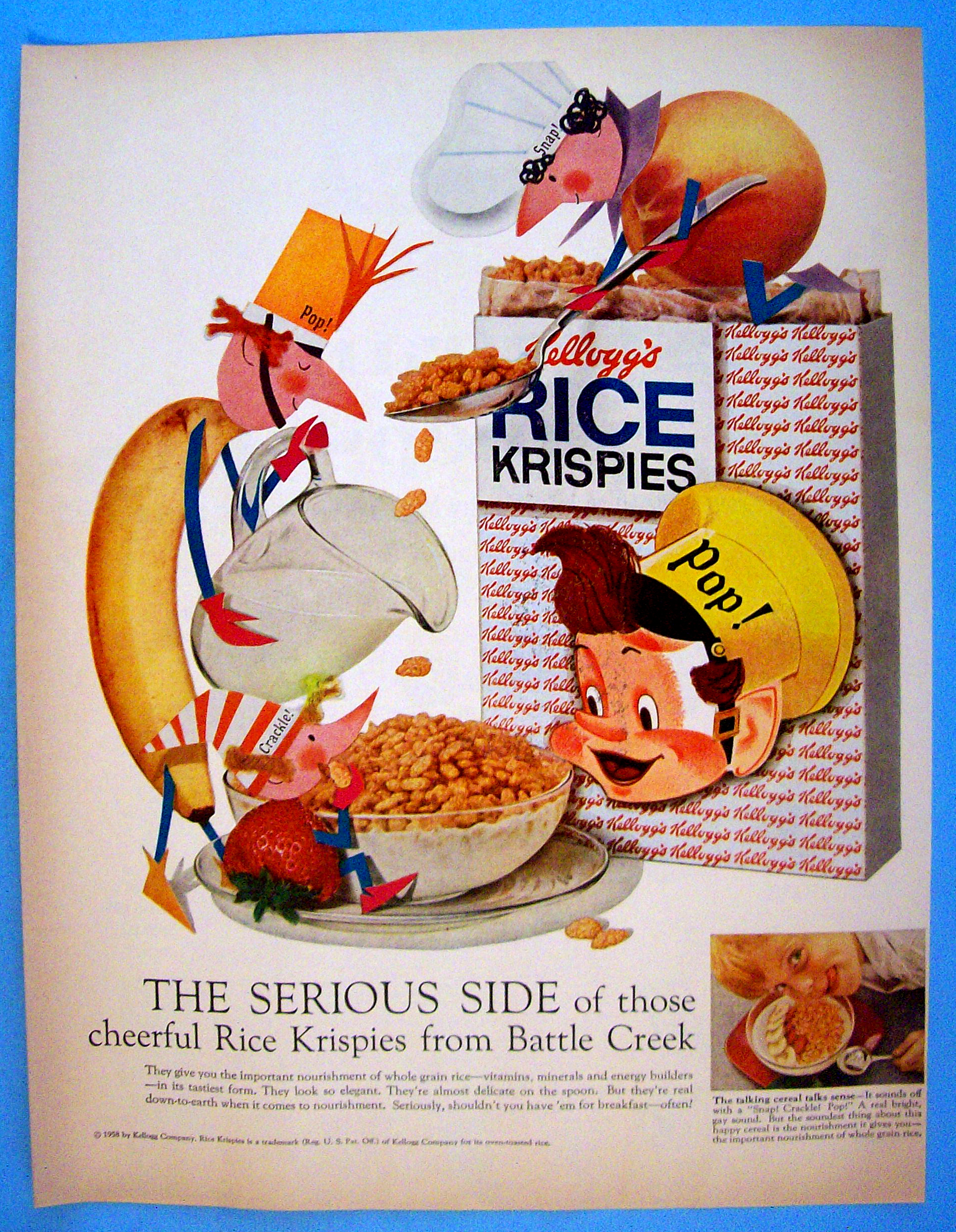 1958 Kellogg's Variety Pack with Snap, Crackle & Pop