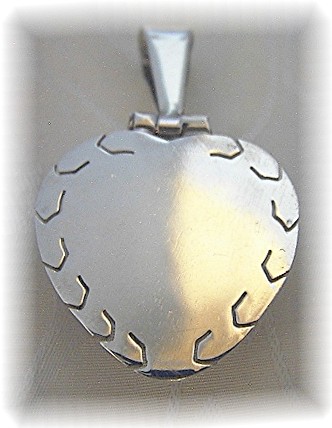 Sterling Silver Mexican Opal Heart Pendant