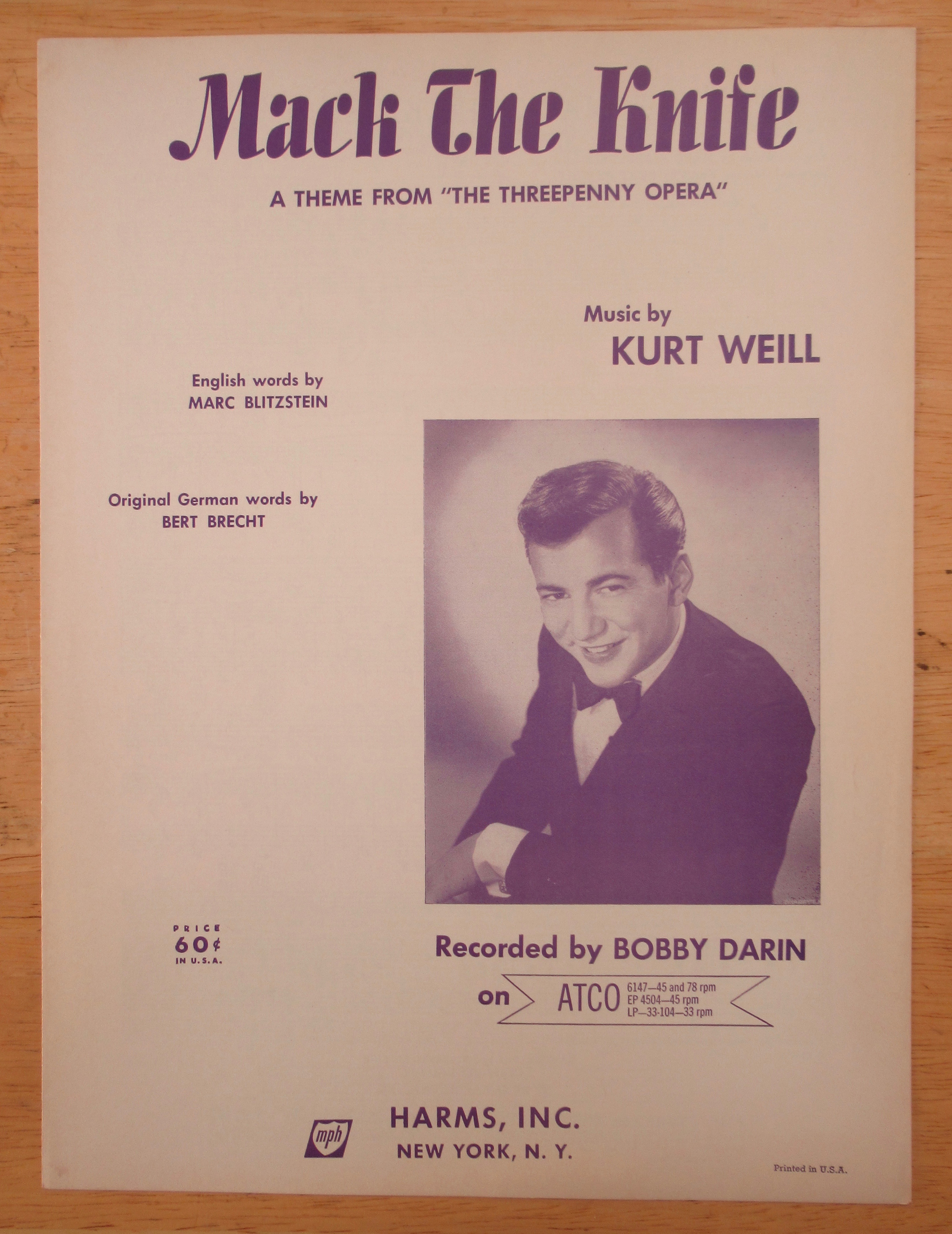 1955 Mack The Knife (Bobby Darin Cover)