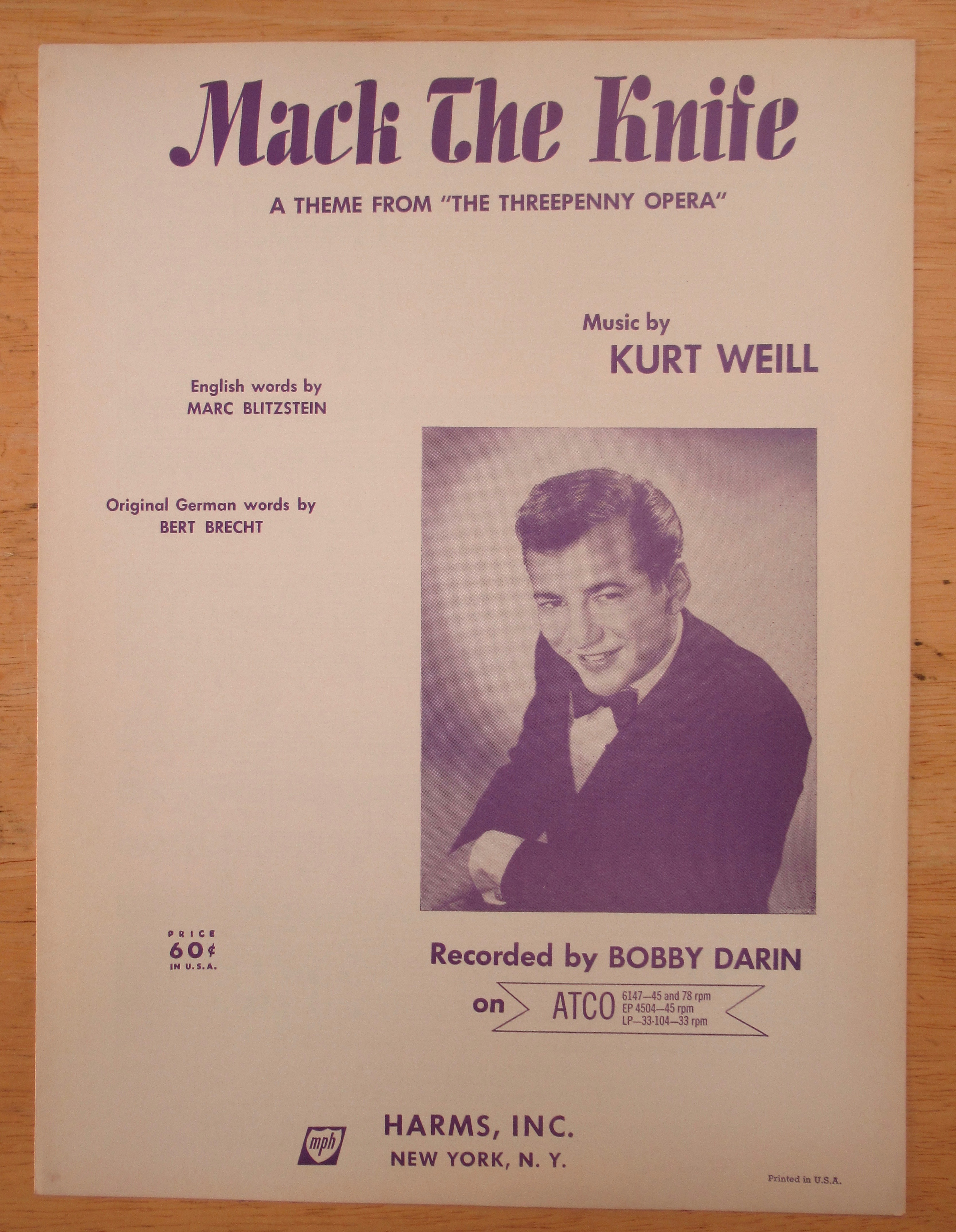 1955 Mack The Knife (Bobby Darin Cover)