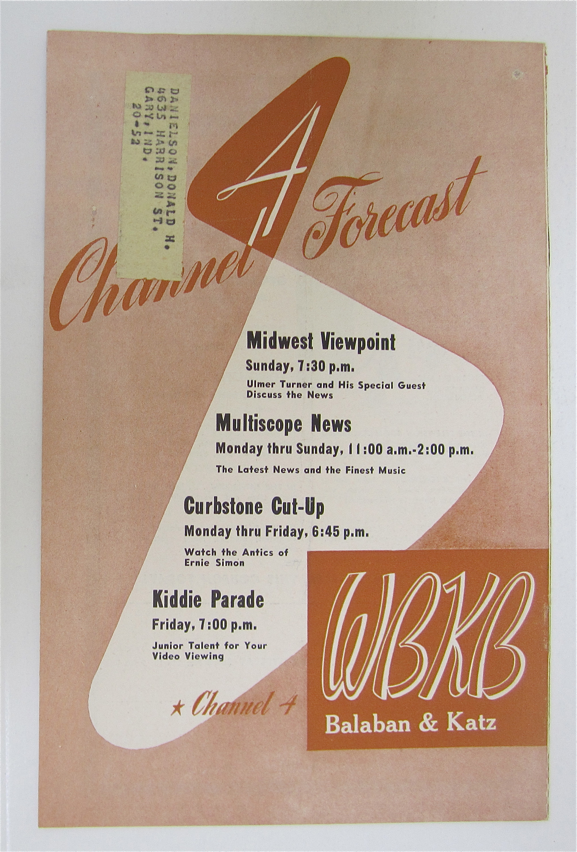 Television Forecast February 19, 1949 Rush Hughes