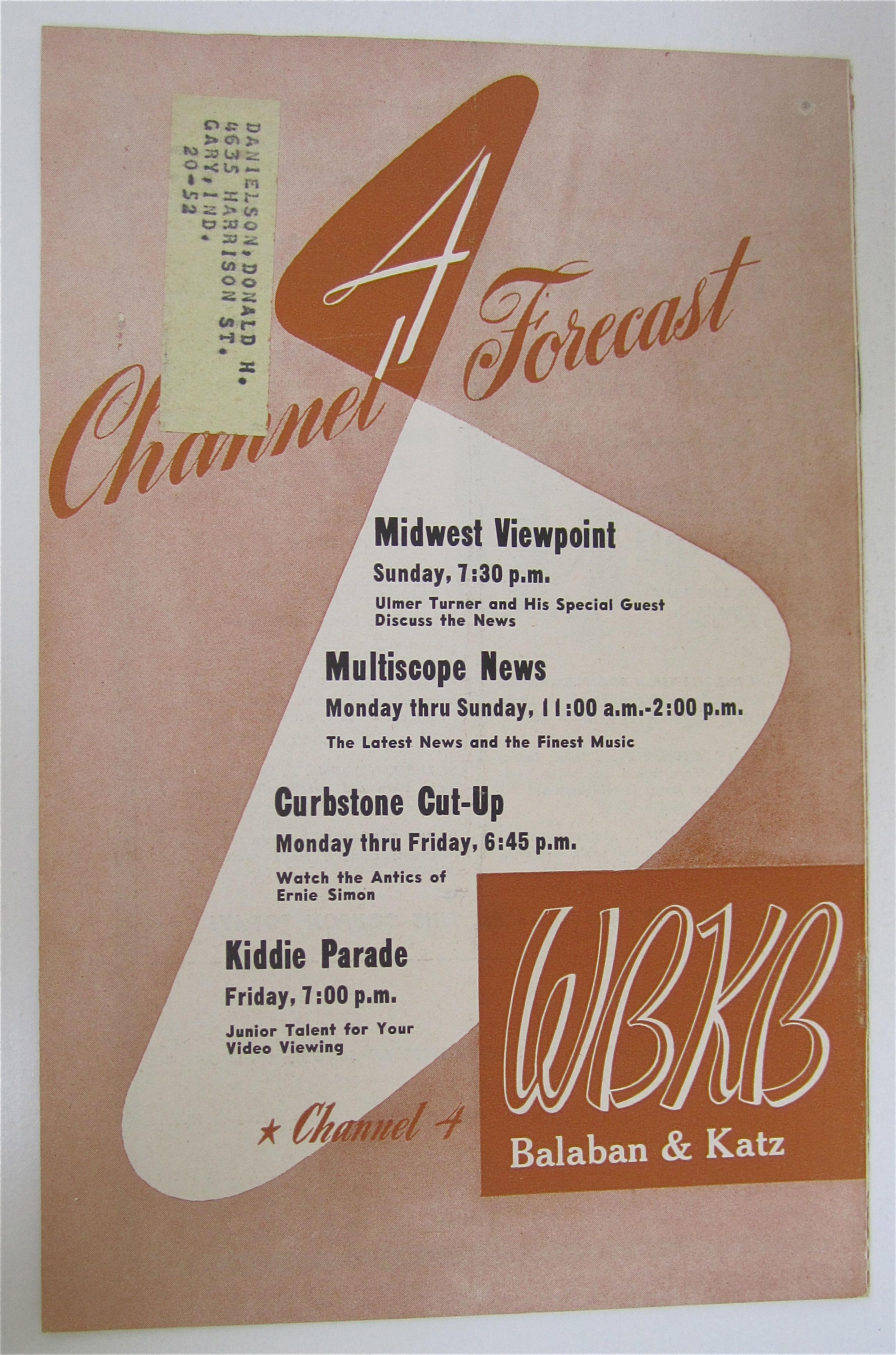 Television Forecast February 19, 1949 Rush Hughes