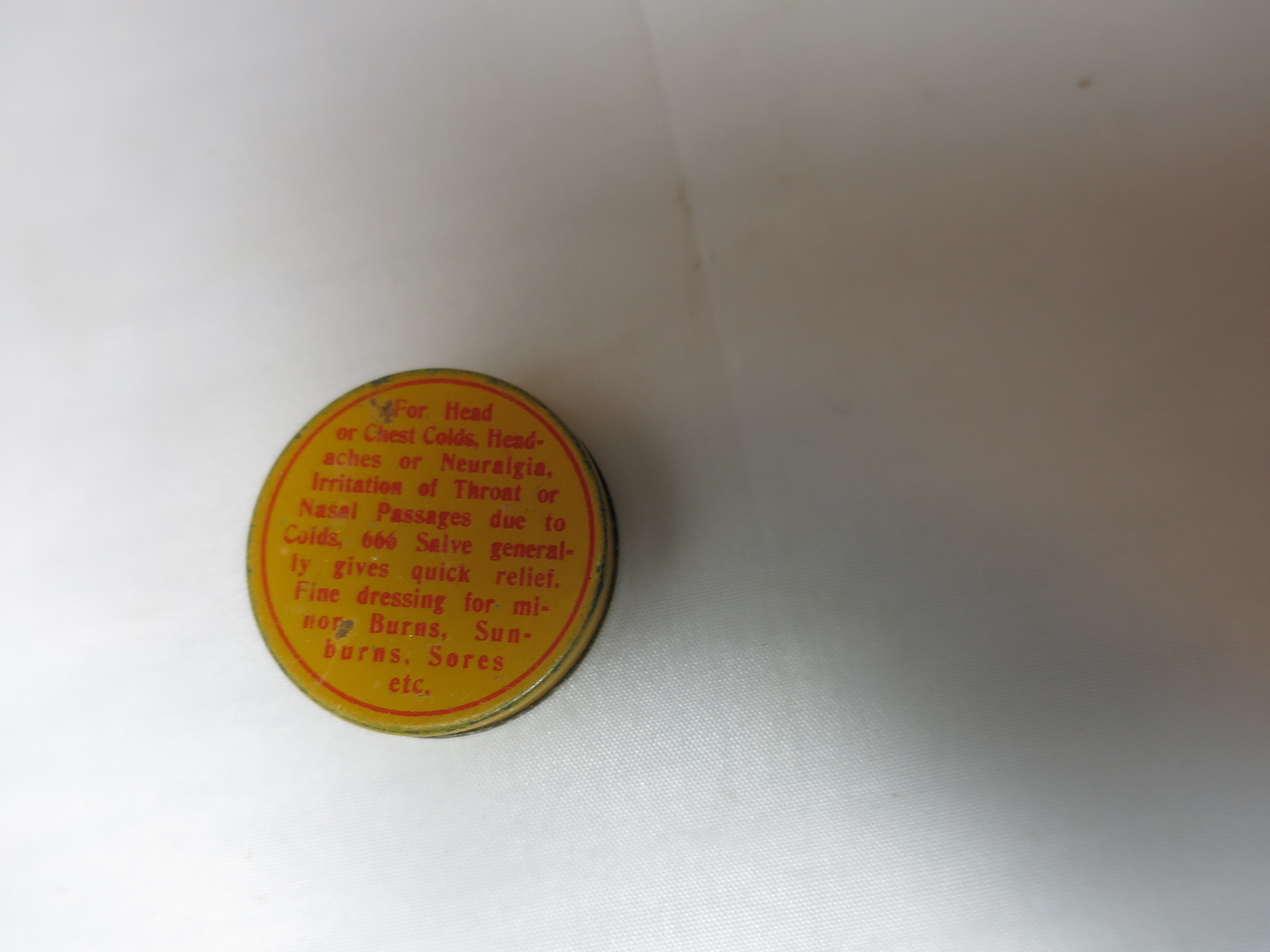 666 Salve Tin Moticello Drug Co. Trial size