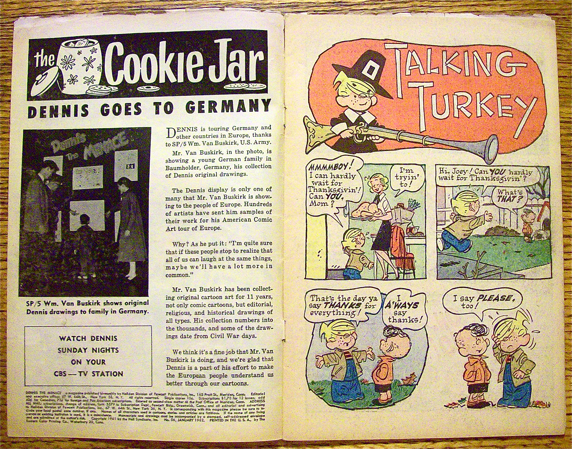 Dennis The Menace Comic #56 January 1962 Talking Turkey