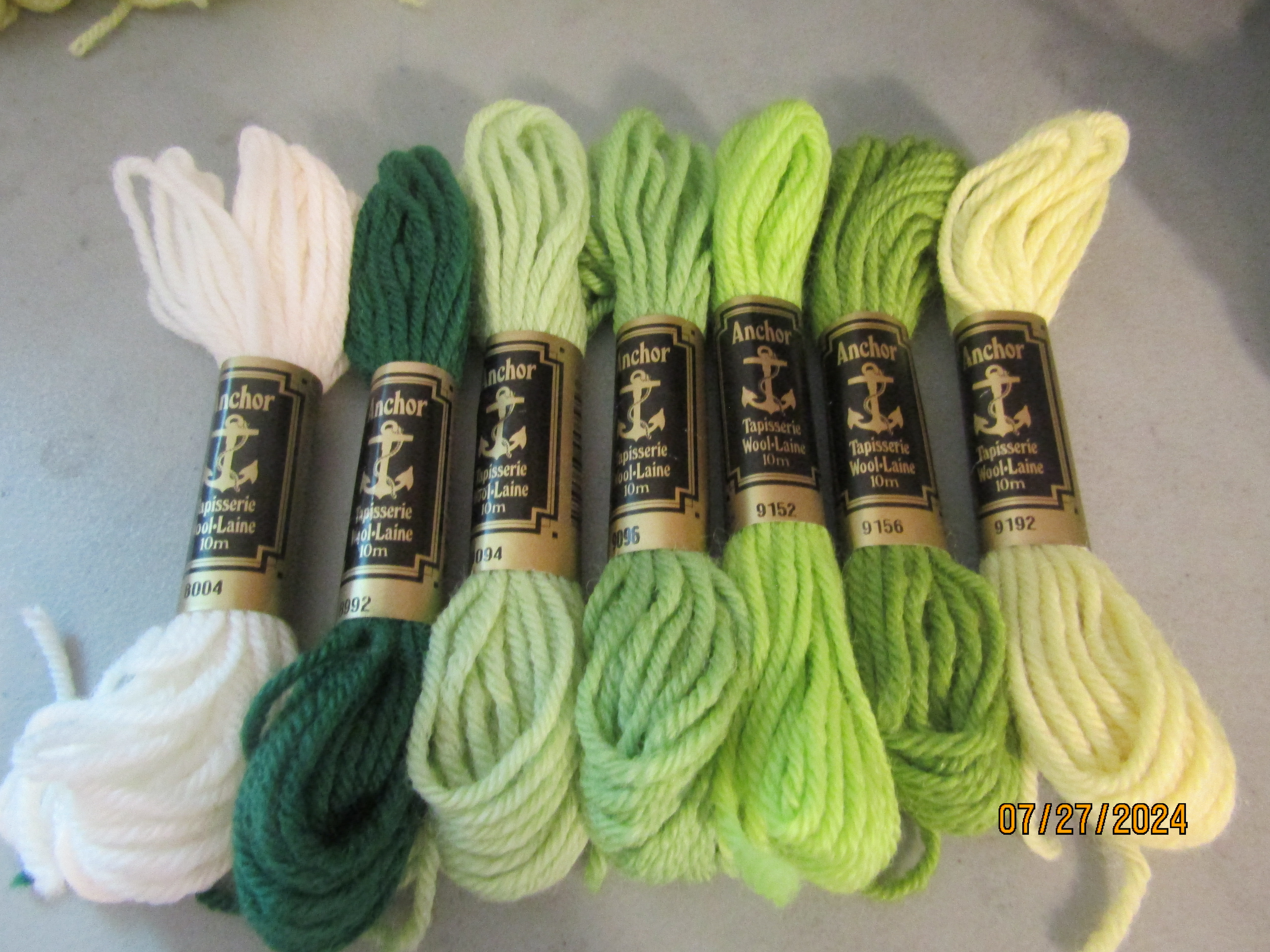 Vintage Plastic Canvas Various Coats Anchor Yarn Lot 6