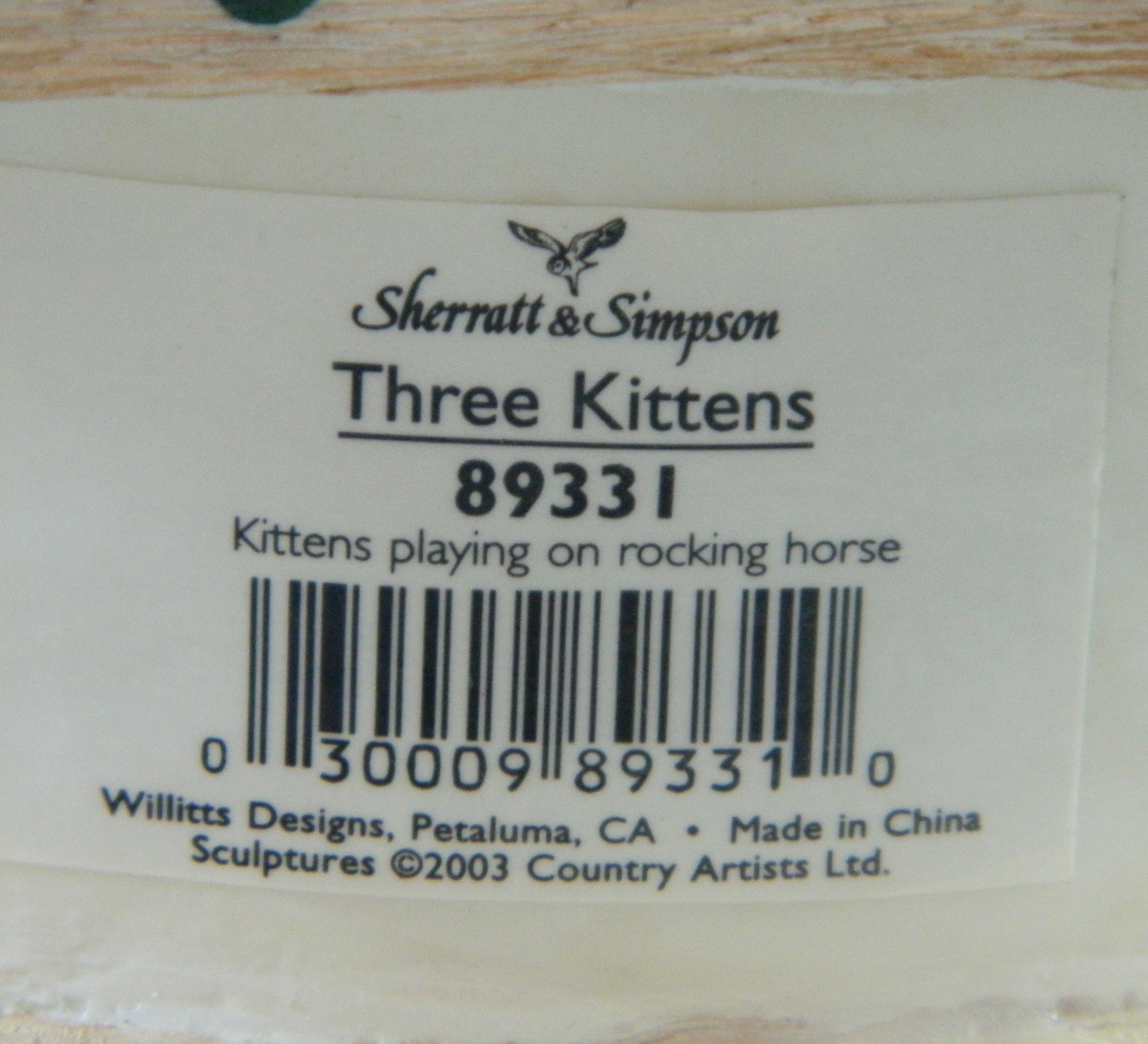 Sherratt & Simpson Kittens Playing on a Rocking Horse