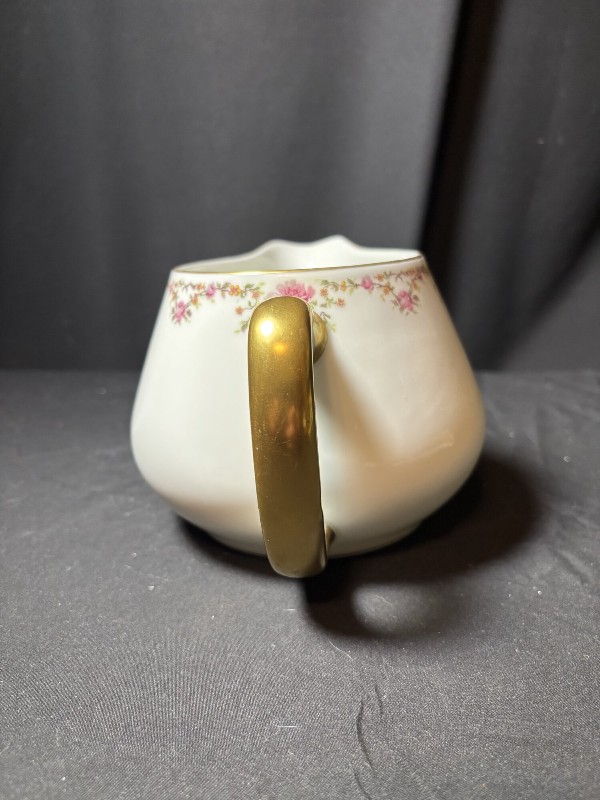 Haviland Limoges France Creamer Carson Crockery Co Denver Gold Pink Rose