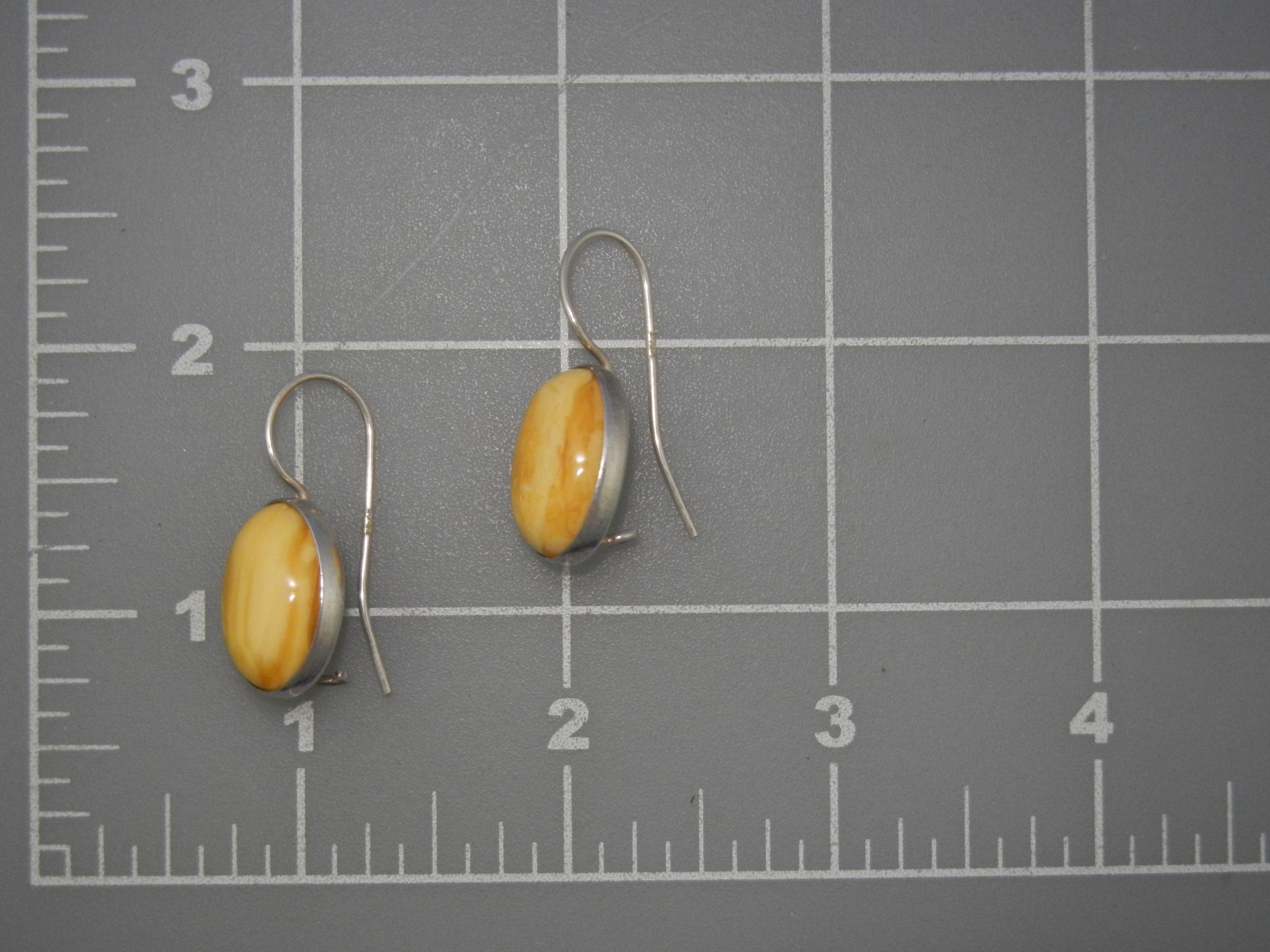 Butterscotch Amber Sterling Silver Pierced Earrings