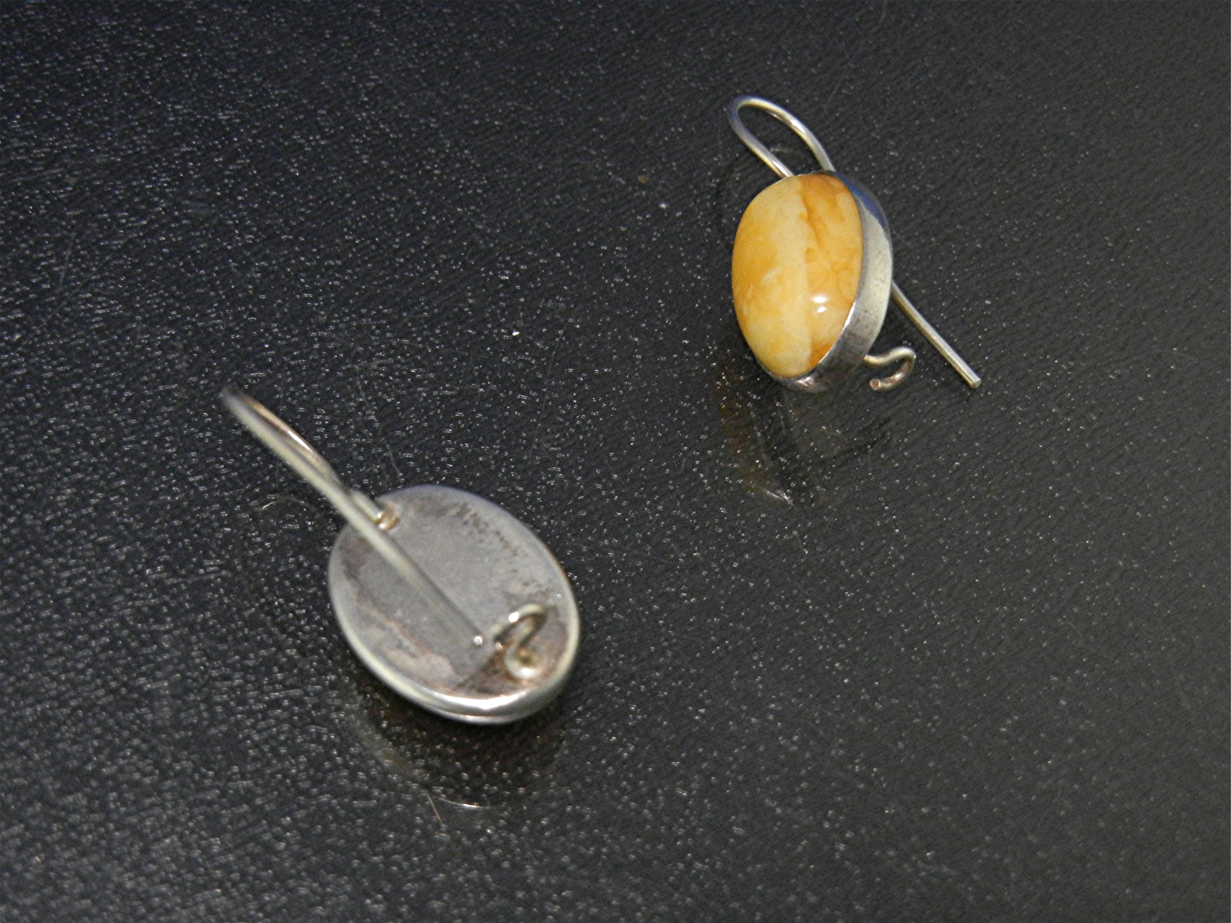 Butterscotch Amber Sterling Silver Pierced Earrings