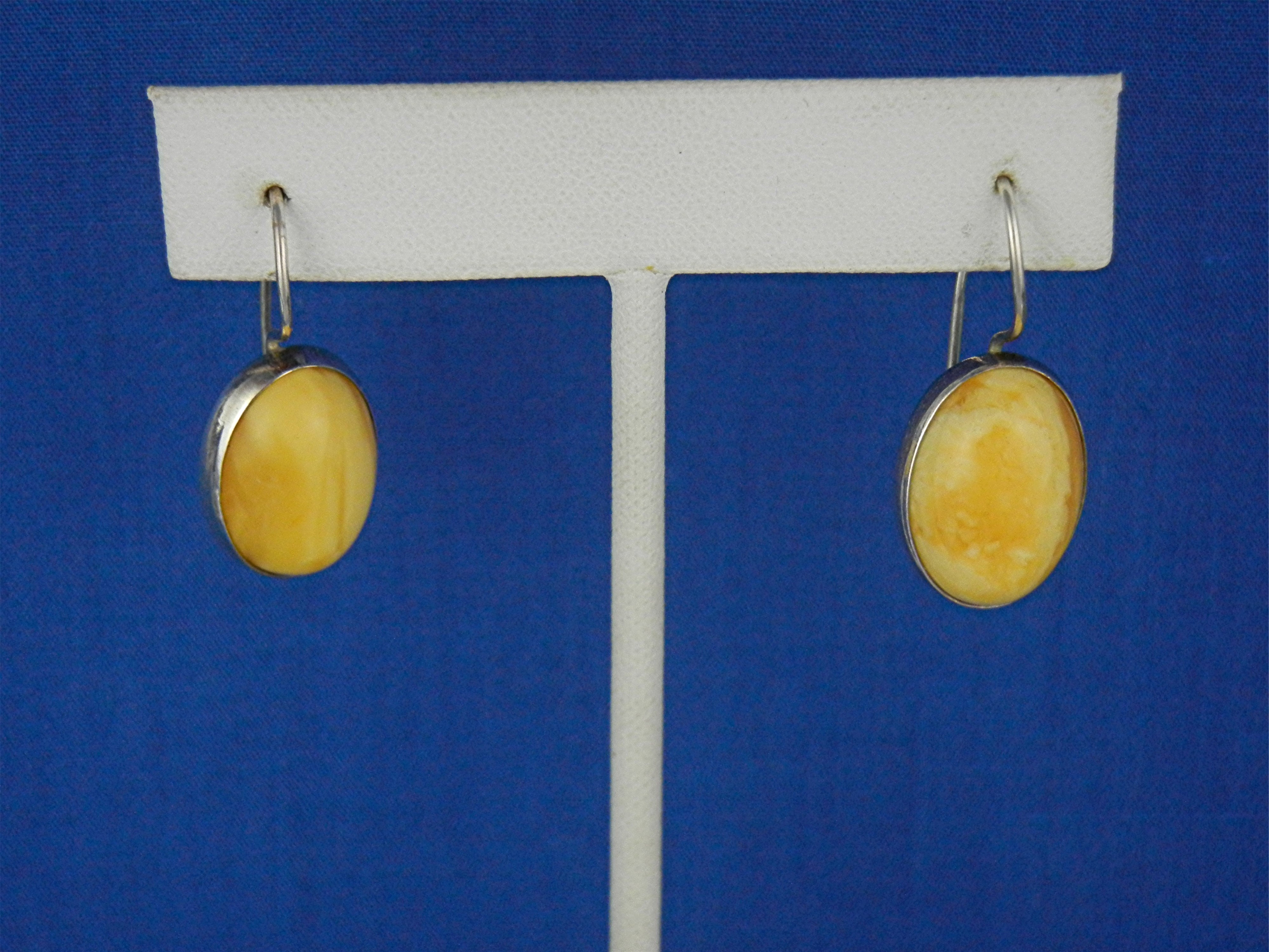 Butterscotch Amber Sterling Silver Pierced Earrings
