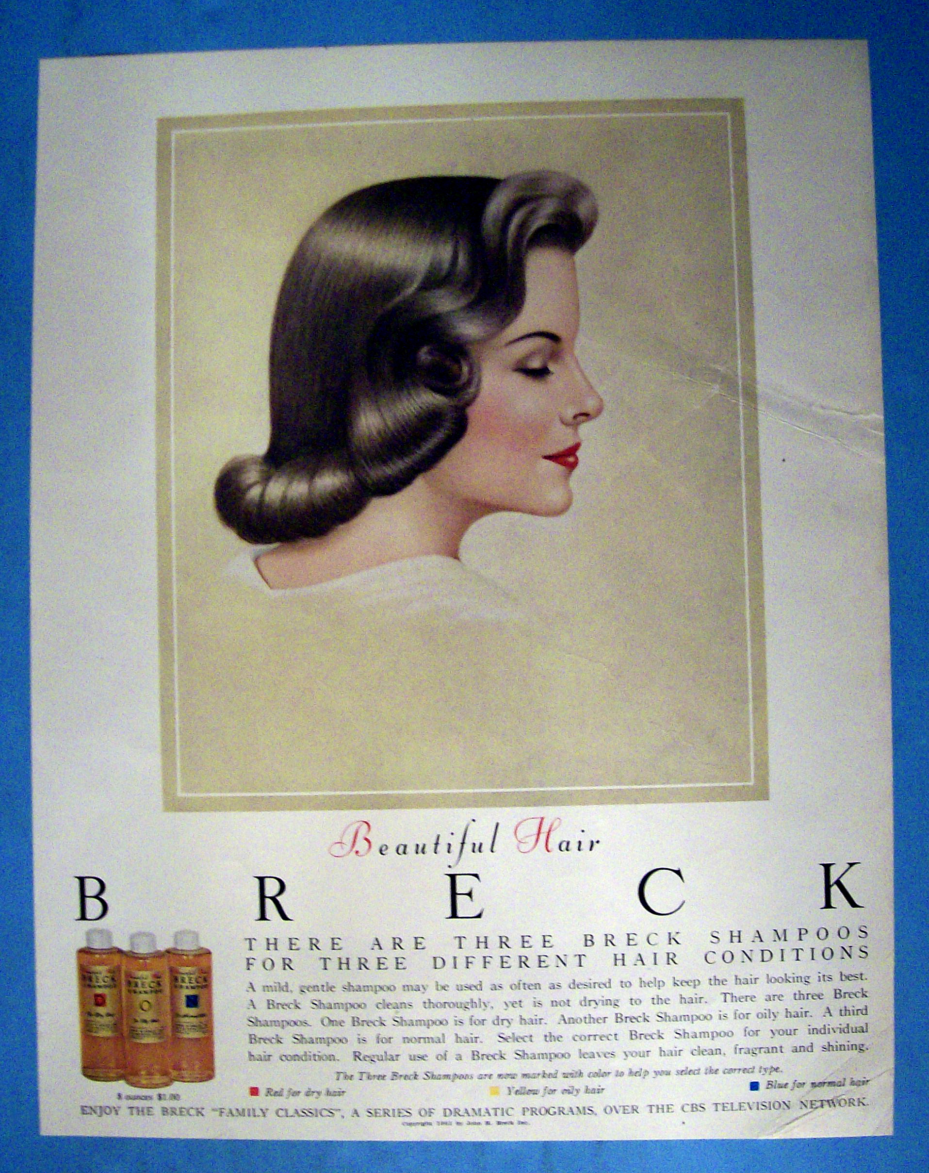 Vintage Ad: 1961 Breck Shampoo w/ Breck Woman
