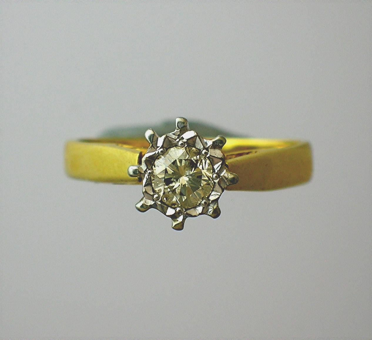 Ring  18K Diamond Solitaire 40pt English Hallmarks