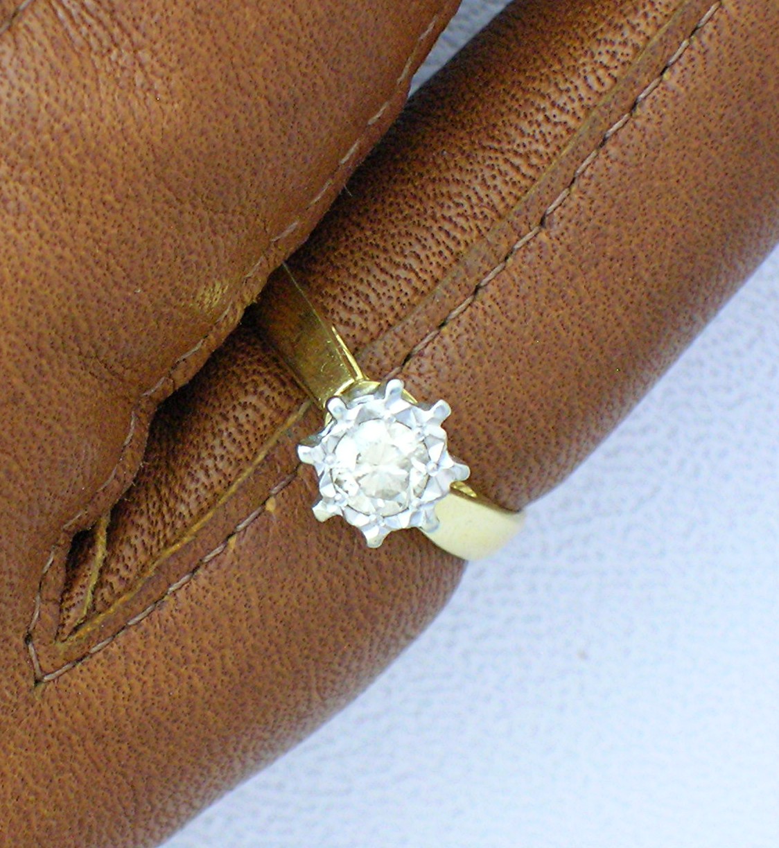 Ring  18K Diamond Solitaire 40pt English Hallmarks